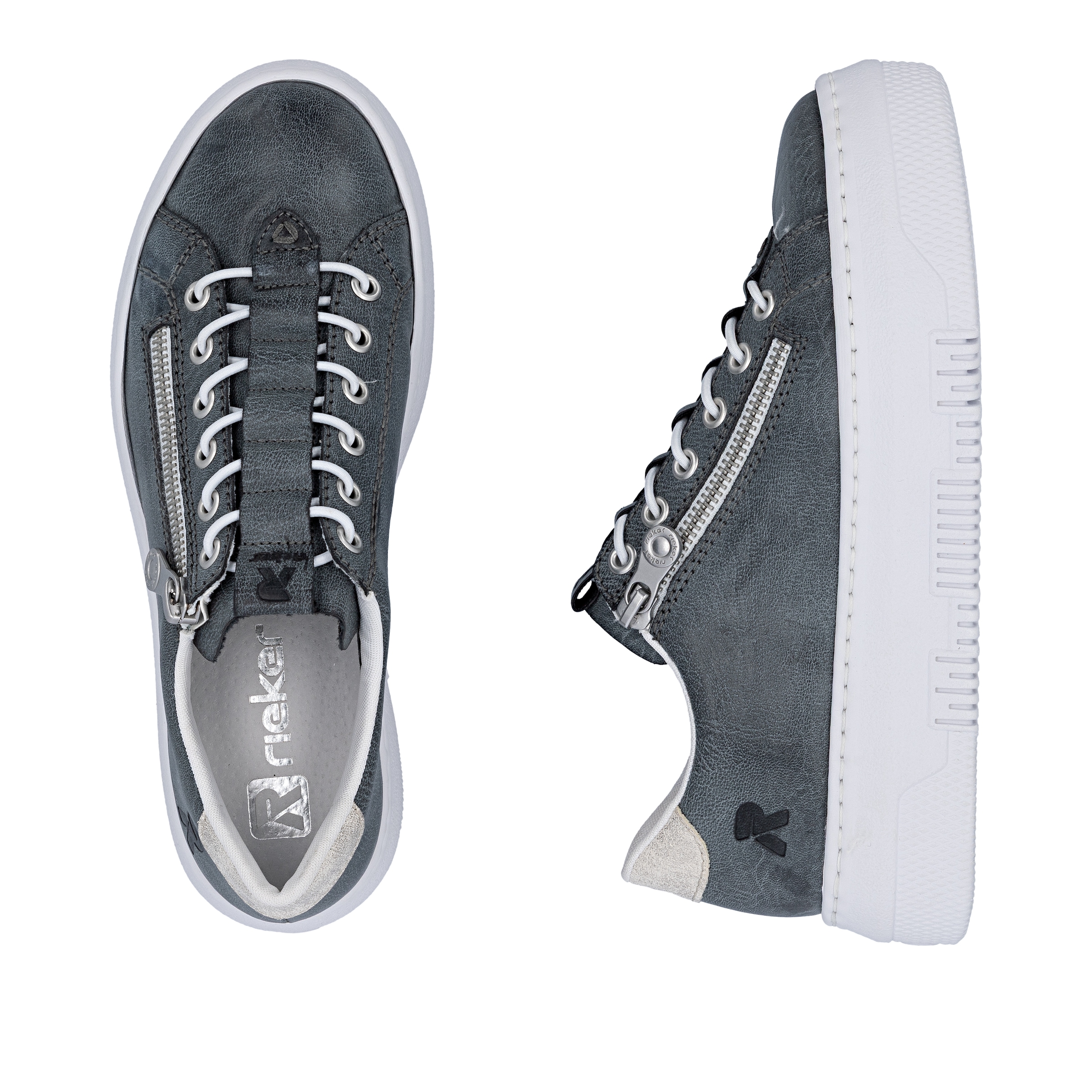 Rieker Plateausneaker  Sneaker, Slip-On Sneaker, Slipper mit Schaftrandpolster