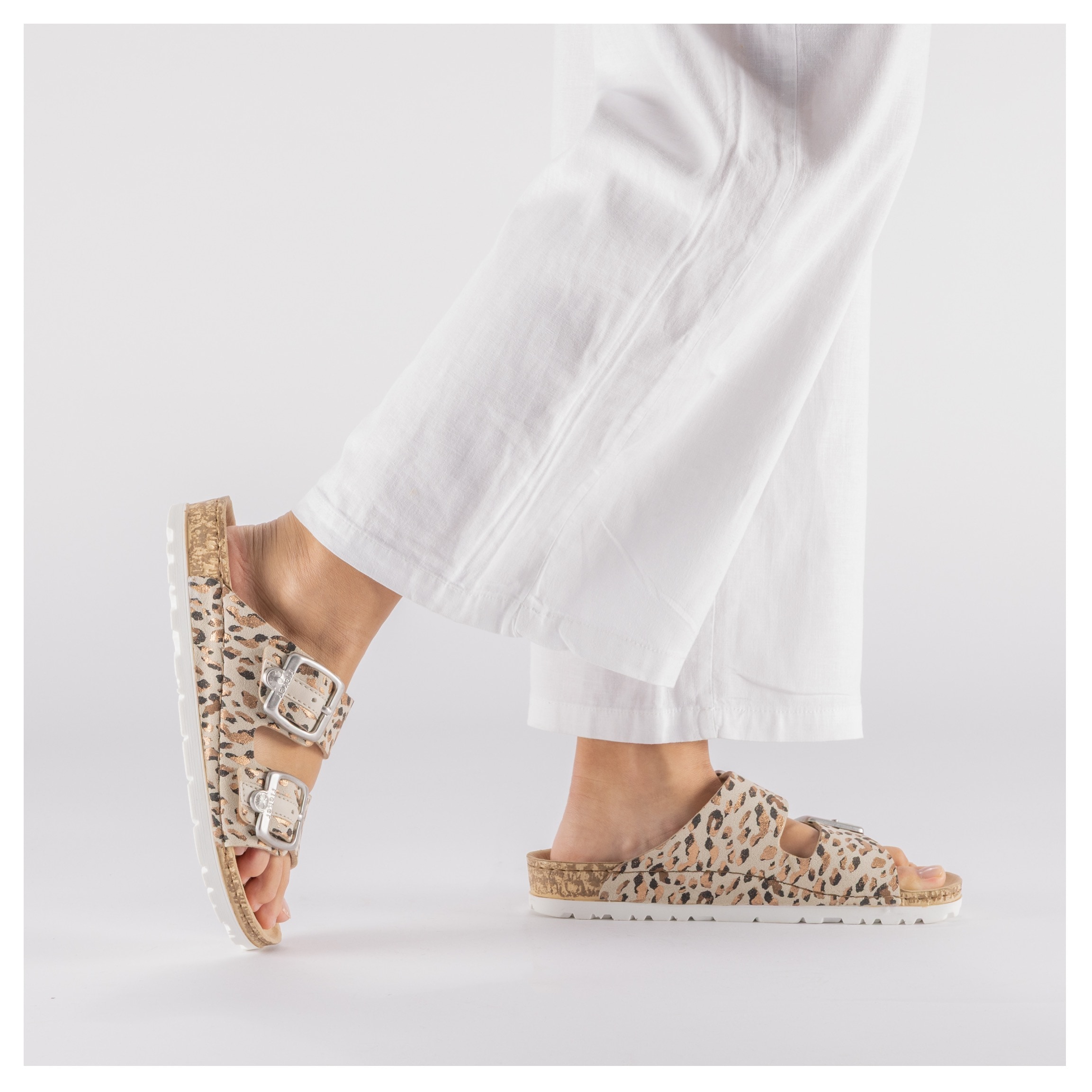 Rieker Pantolette  , Sommerschuh, Schlappen mit verstellbaren Schnallen