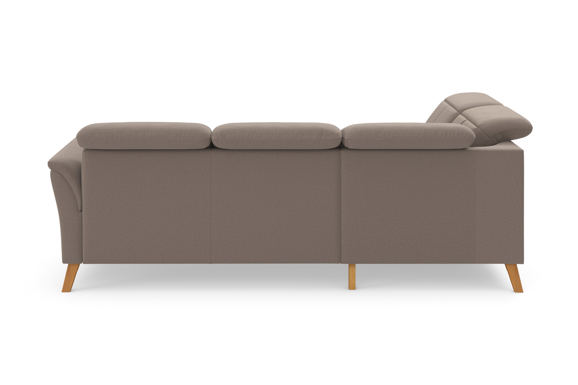 Ecksofa SIT & MORE "Romero L-Form", grau (taupe), B:250cm H:91cm T:220cm, 90% Polyester 10%Polyamid, Sofas, Ecksofa, wahlweise mit oder ohne TV-Funktion, Bettfunktion, Bettkasten 6
