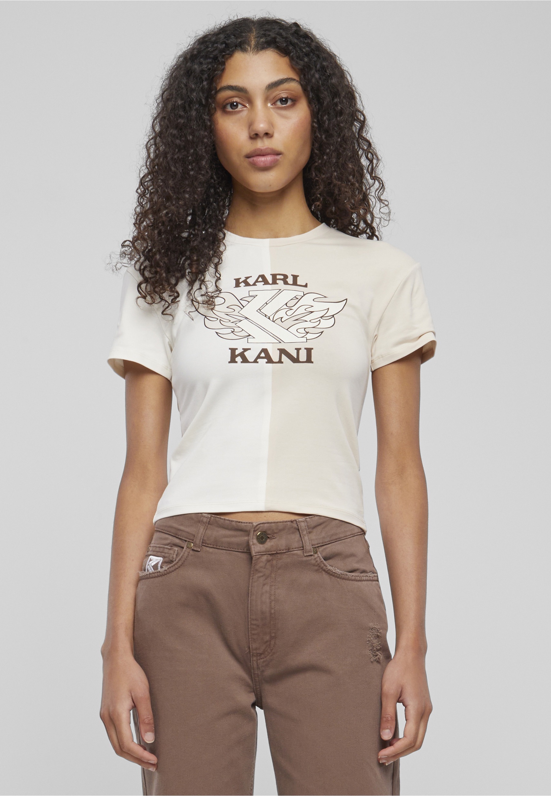 Karl Kani T-Shirt »Karl Kani Damen KW224-014-1 KK Retro Block Crop Tee« 1 Stk.