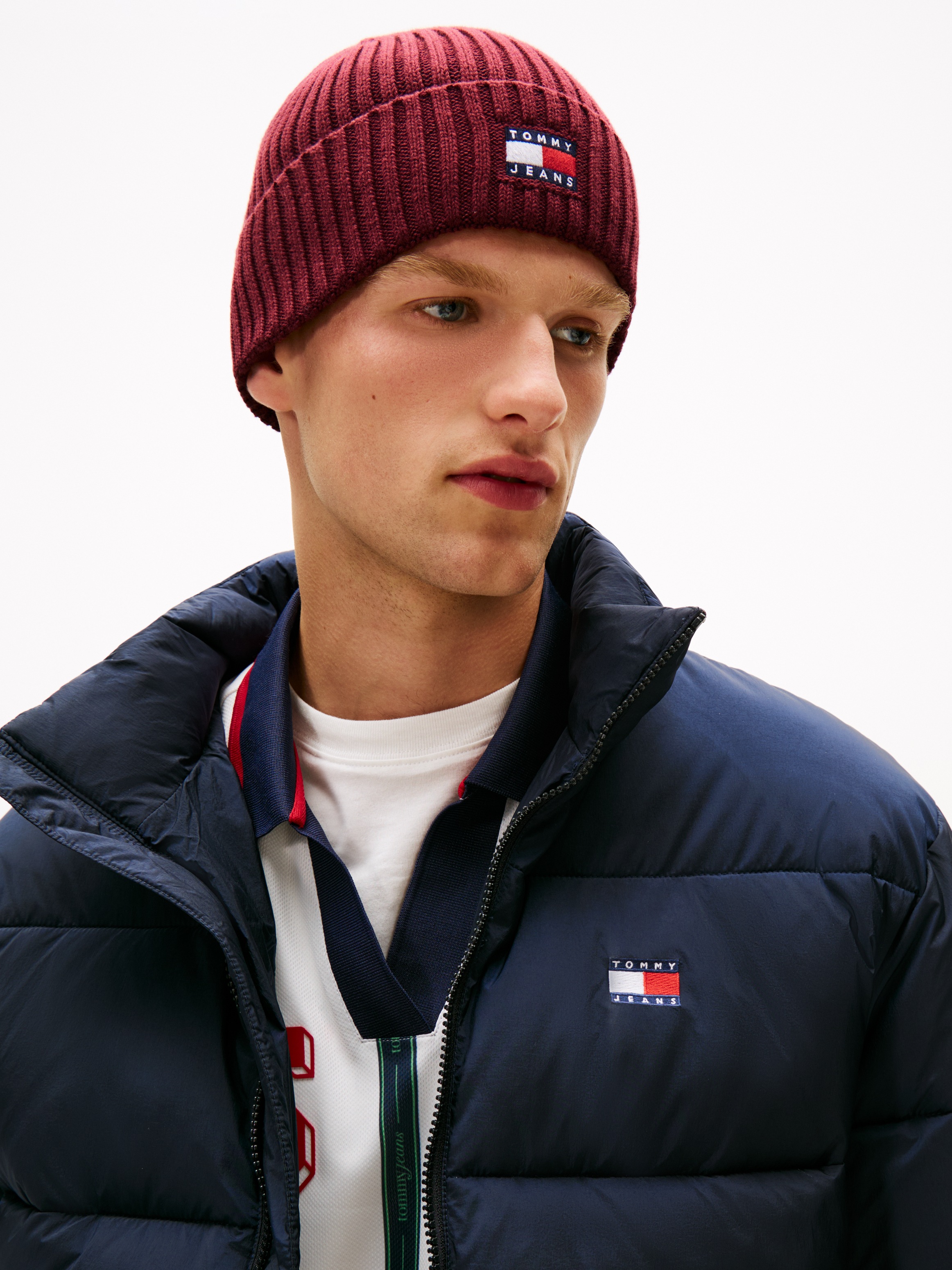 Tommy Jeans Beanie "TJM HERITAGE CORE", Rippstrick, Umschlag, normale Passf günstig online kaufen