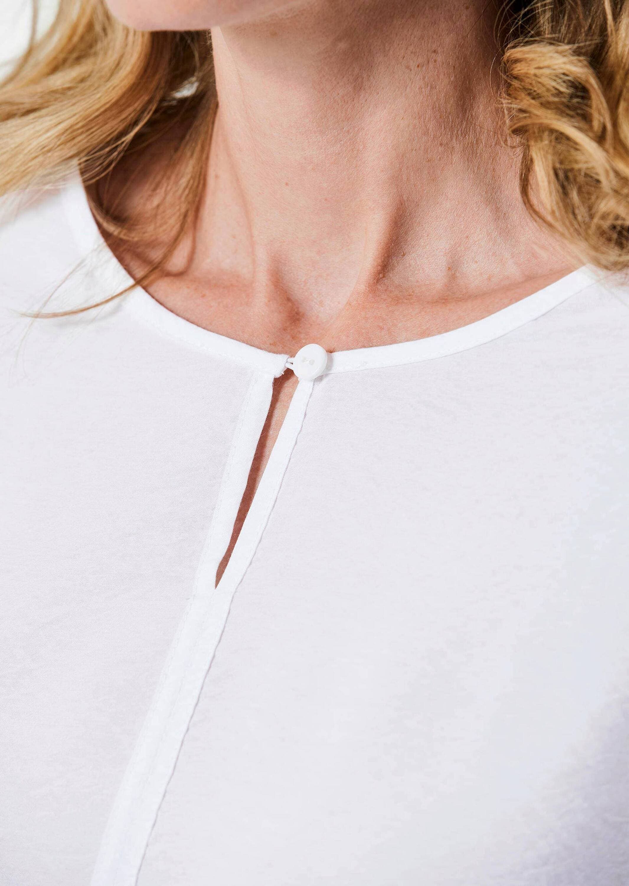 GOLDNER Schlupfbluse »Rundhalsbluse Rundhalsbluse aus strukturiertem Viskosemix«