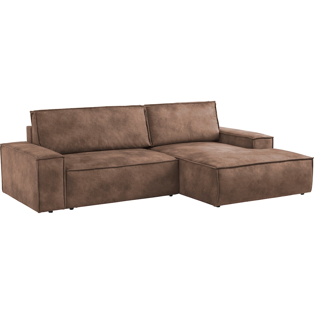 Ecksofa SHERWOOD Schlafsofa, mit Bettkasten, Cord-Bezug