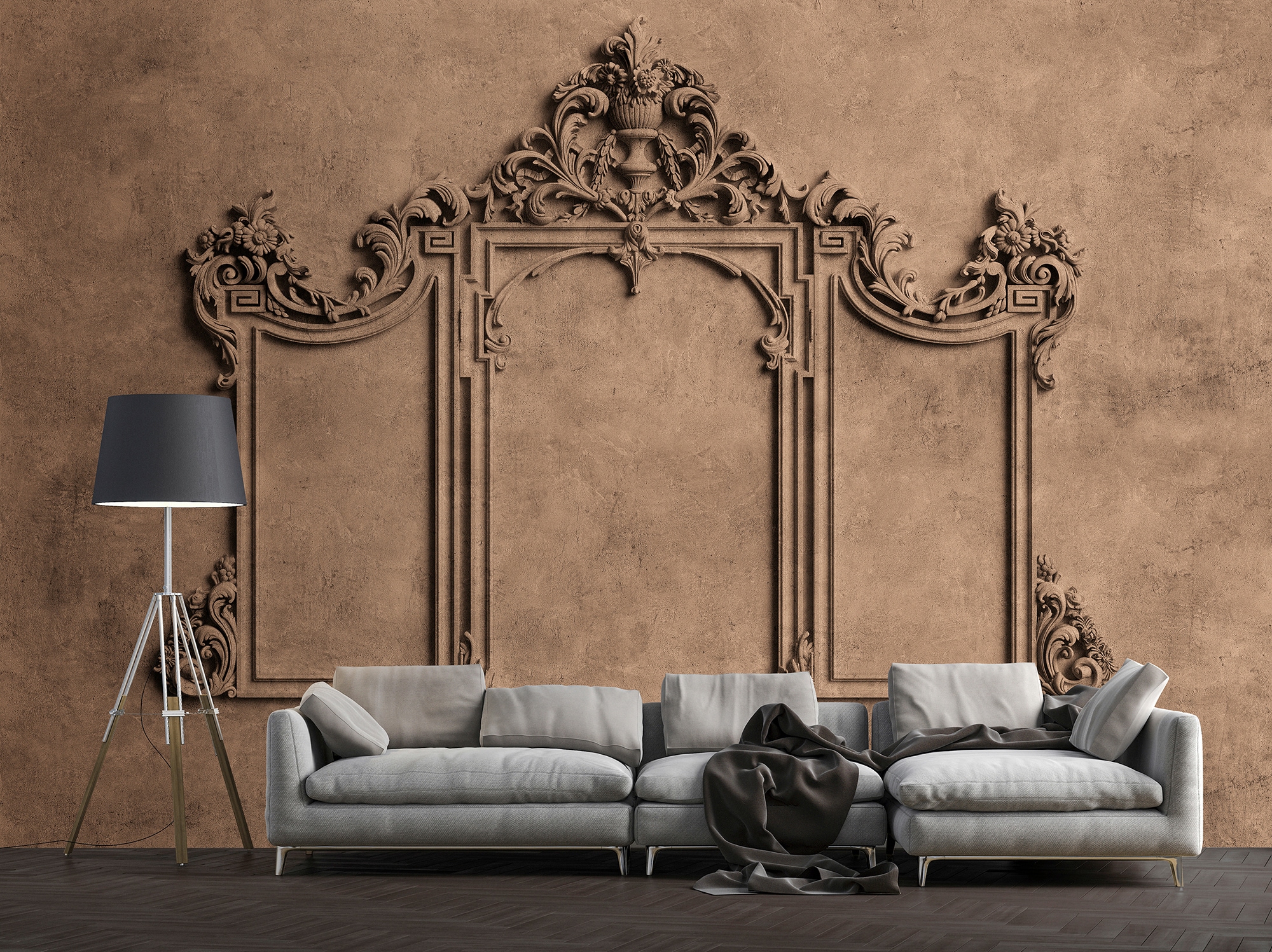 living walls Fototapete »Walls by Patel Lyon«, Vintage Fototapete lyon 3 4,00 m x 2,70 m 200 g Vlies Premium Tapete