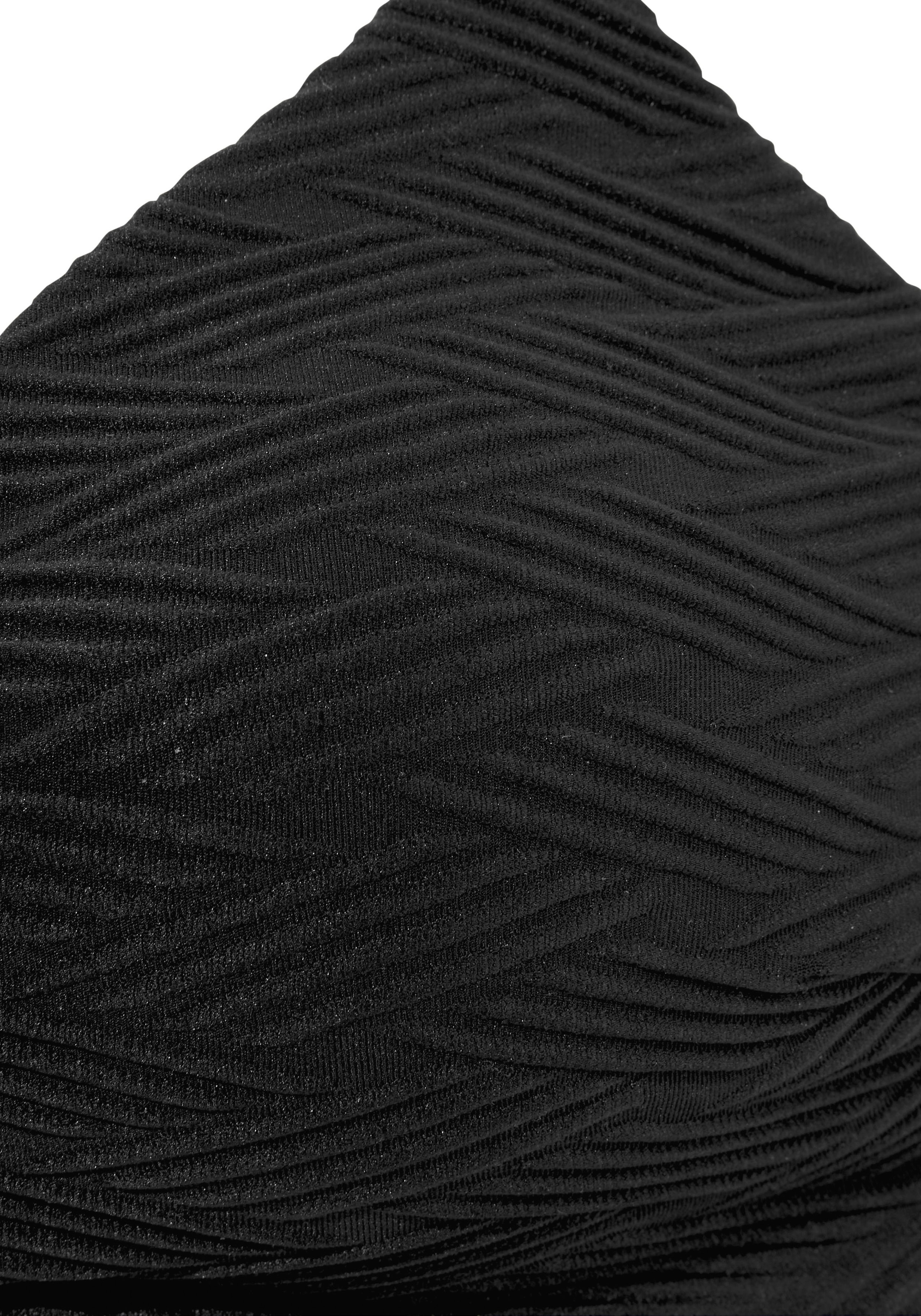 Triangel-Bikini-Top SUNSEEKER "Loretta", Damen, Gr. 38, Cup C/D, schwarz, Polyamid, Strukturmuster, unifarben, Bikini-Oberteile, mit Strukturmuster 3