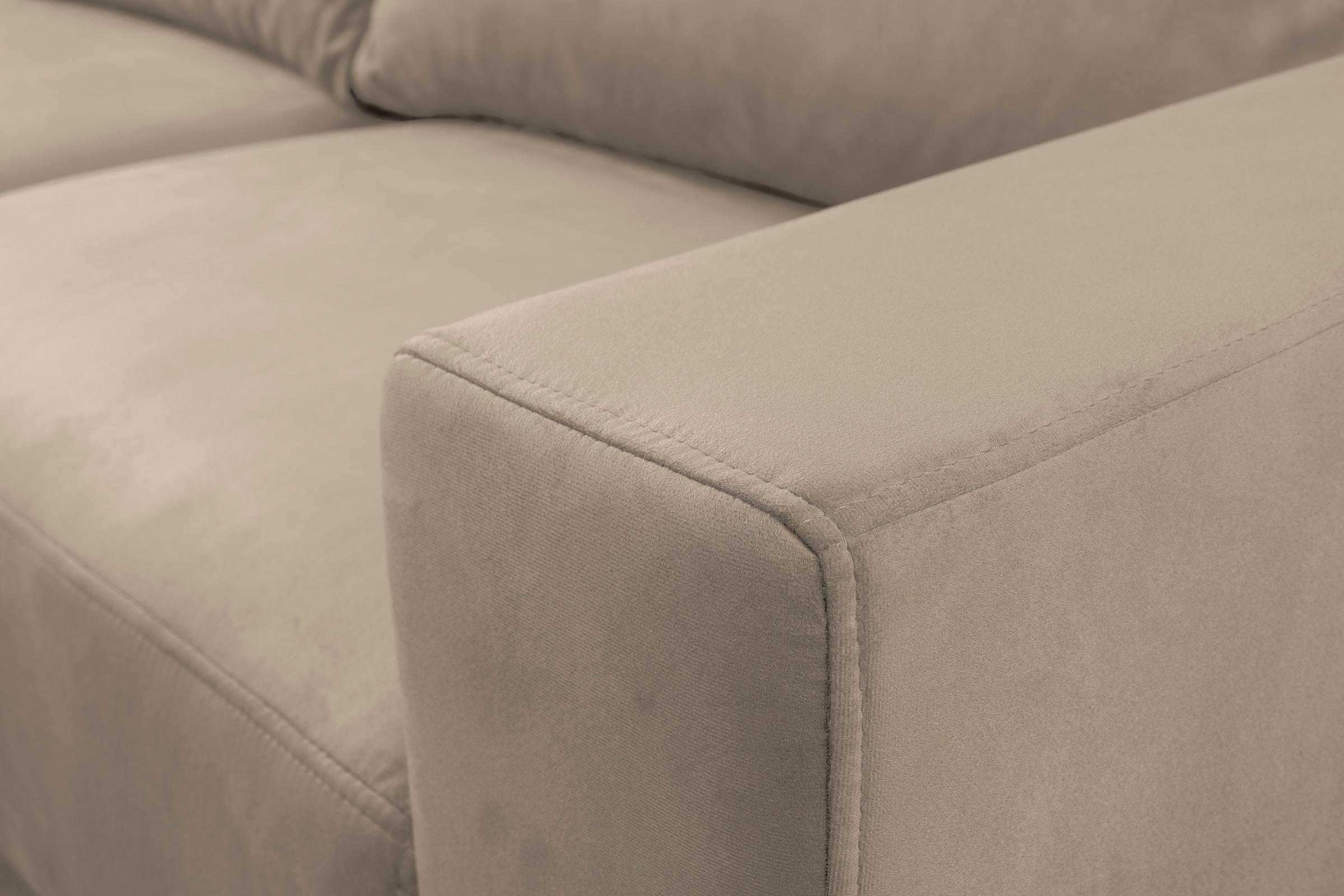 Komfort »Faro«, Ecksofa XXL hohem Ecksofa WERK2 & Cord Samtvelours | trendigem Design in BAUR mit