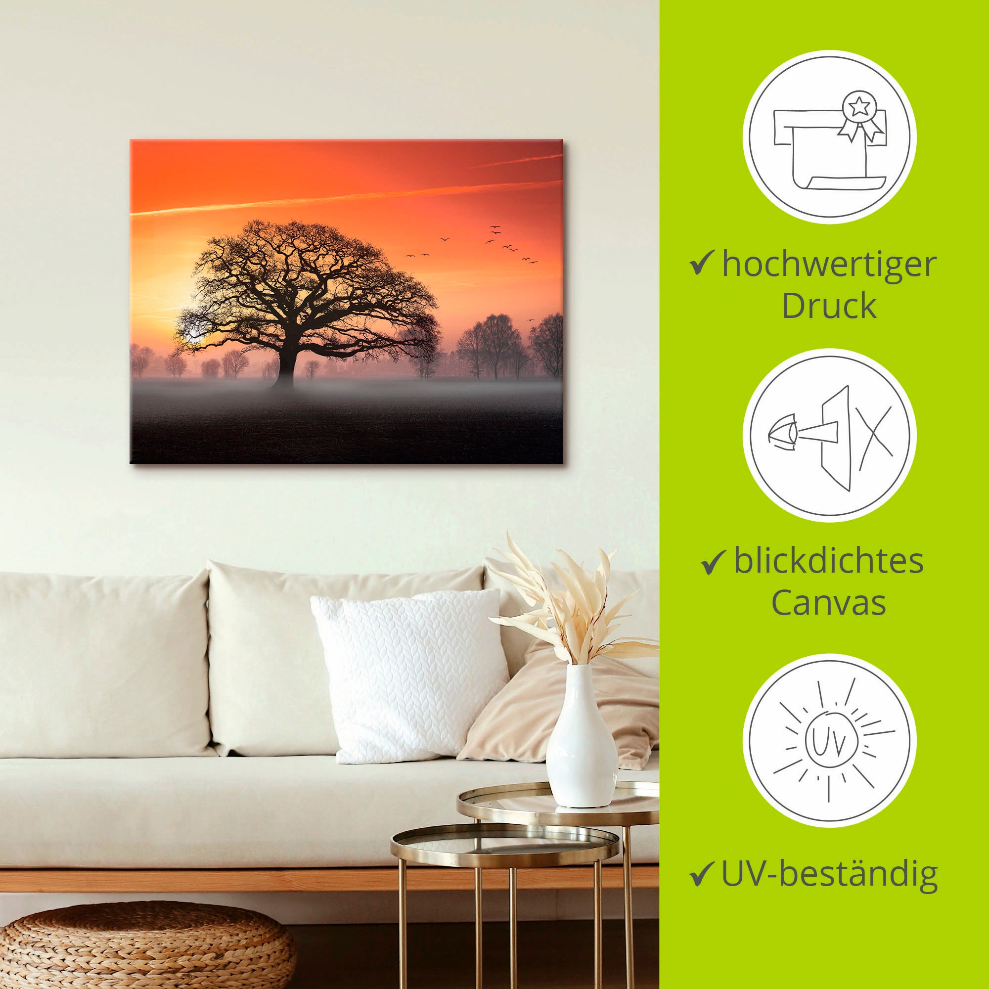 Artland Wandbild »Filigran und mehr...«, Bäume, (1 St.), als Leinwandbild, Poster in verschied. Größen