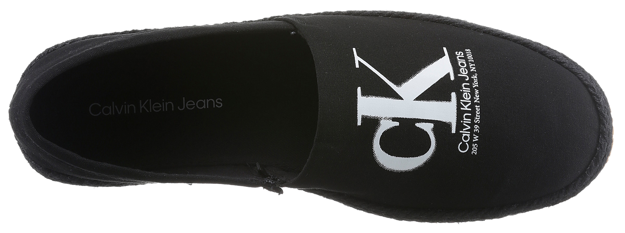 Calvin Klein Jeans Espadrille, mit Bastbesatz