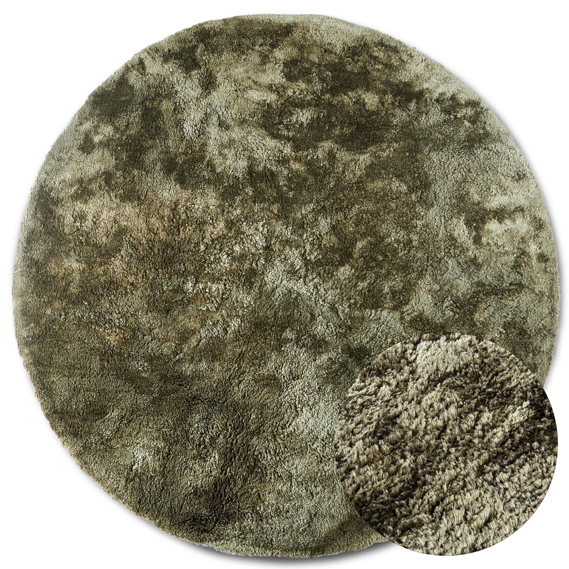 ELLE DECORATION Hochflor-Teppich »Calida«, rund, 28 mm Höhe, Langflor, Shaggy, einfarbig, flauschig, weich, glänzend, modern, uni