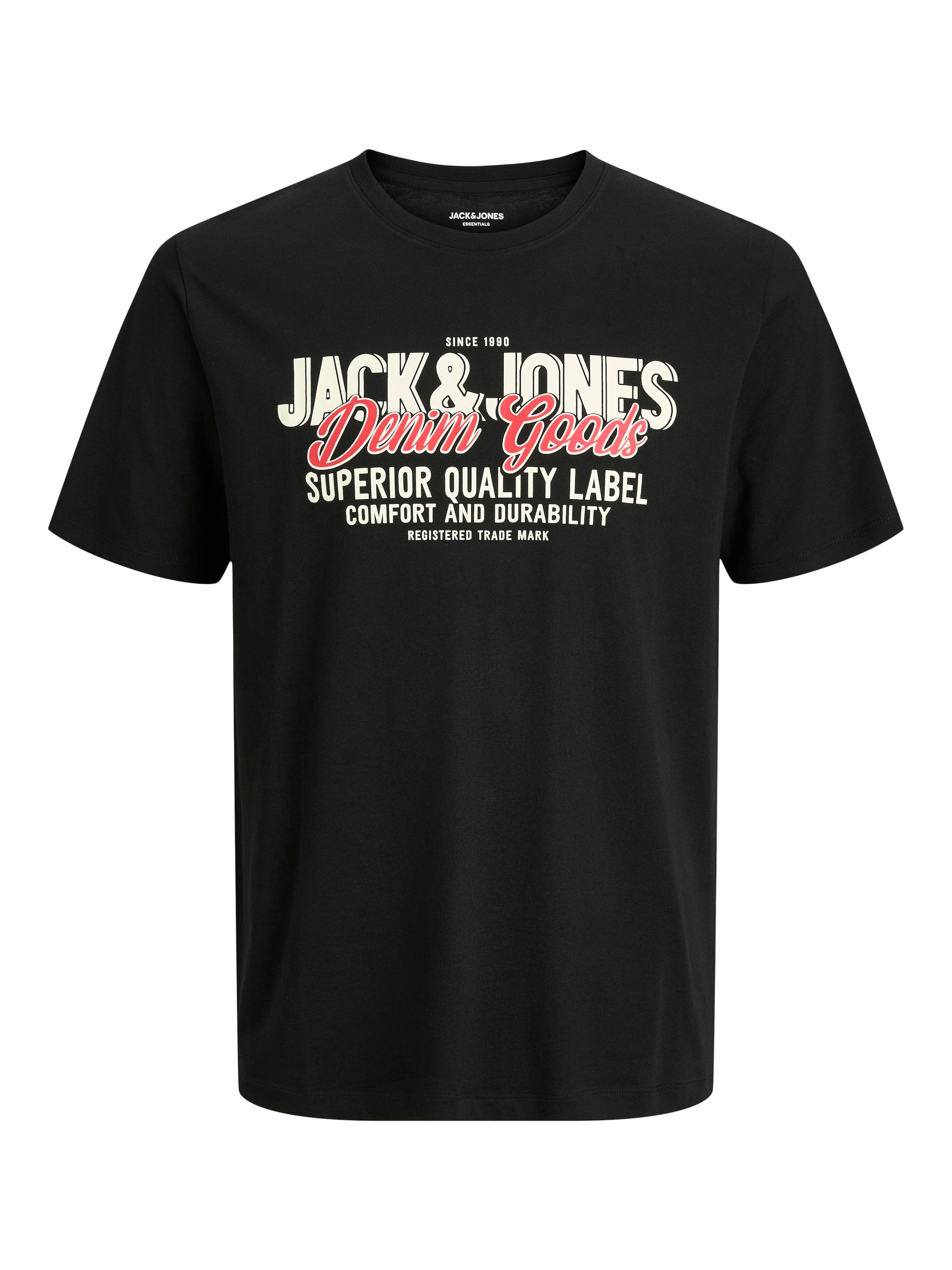 Jack & Jones PlusSize T-Shirt »JJELOGO TEE SS 2 COL AW25 3PK MP PLS«, (Packung, 3 tlg.)