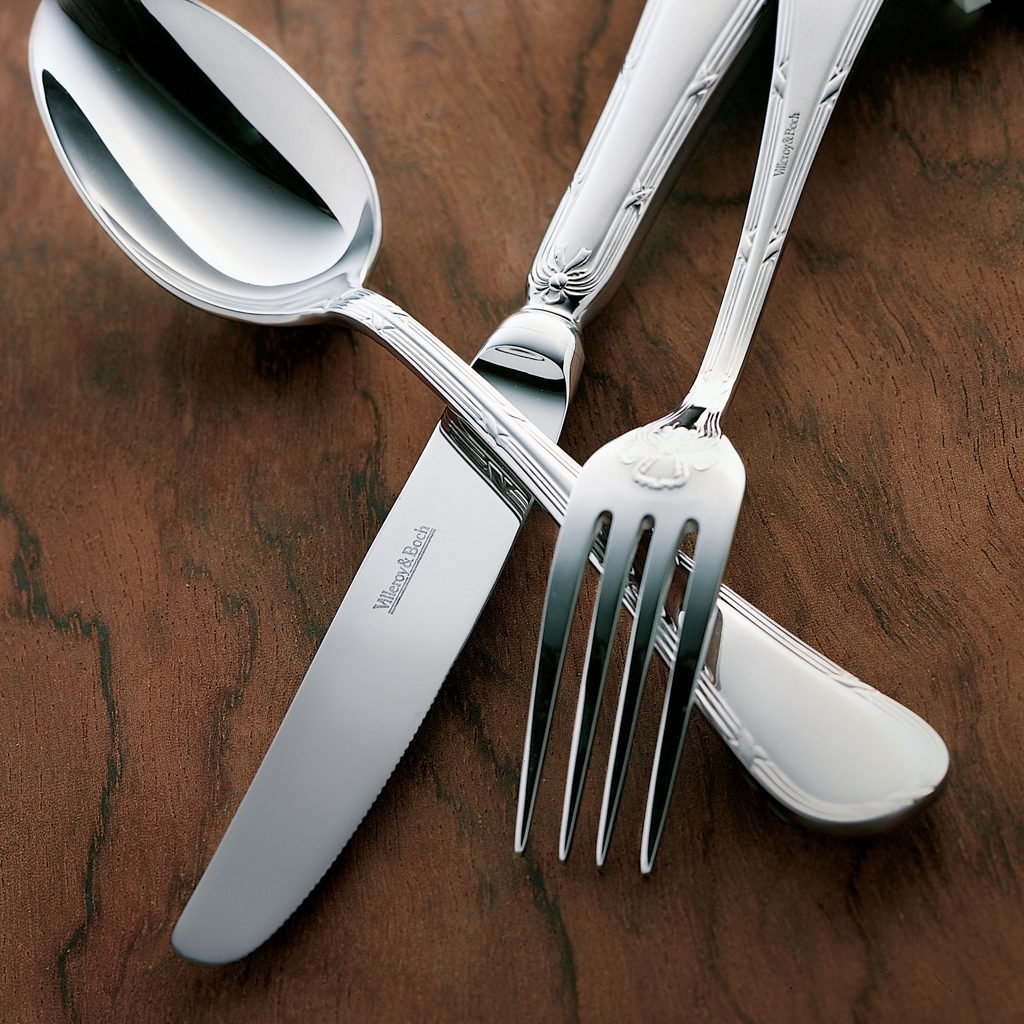 Villeroy & Boch Tafelmesser »Tafelmesser Kreuzband Septfontaines 225 mm 6er Set silber« Spülmaschinenfest