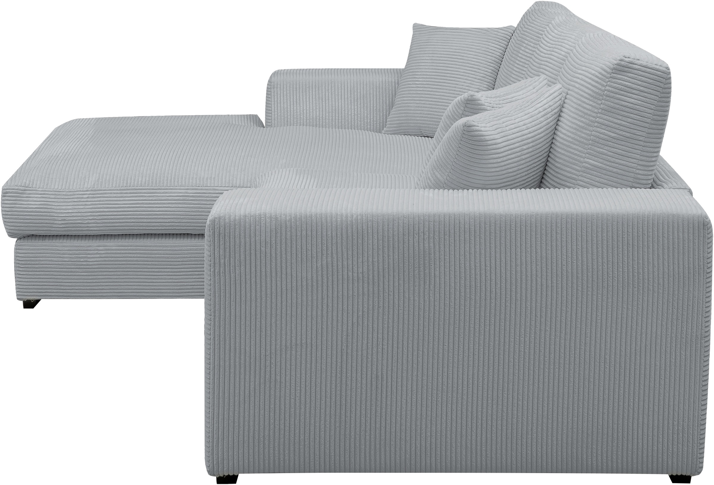 WERK2 Ecksofa »Eden modern und zeitlos, geschmackvolles Sofa, Breite 286cm, L-Form«, Design Ecksofa in Cord mit besonders weichem Sitzkomfort