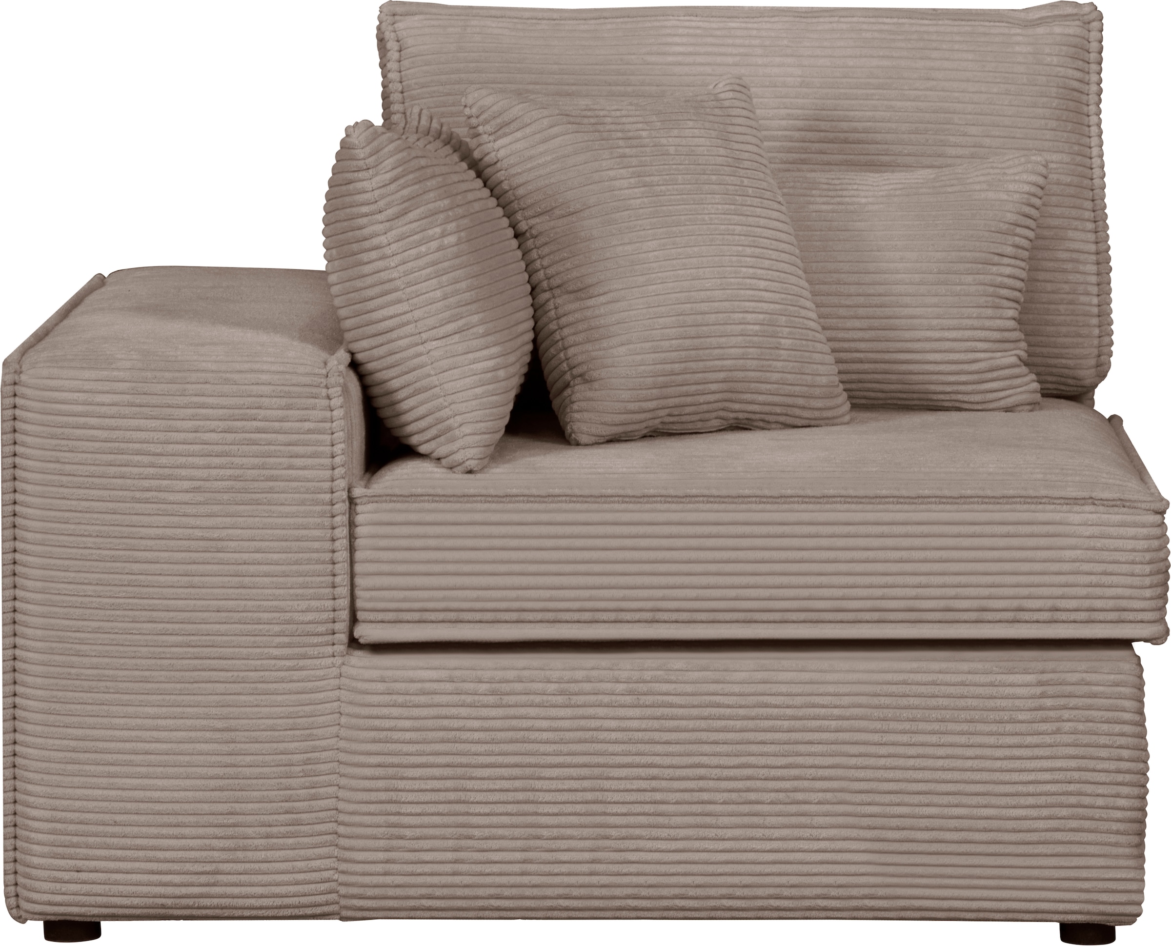 Sofaelement OTTO HOME, B:100cm H:75cm T:100cm, grau, 100% Polyester, Polsterelemente, "Florid", als Teil eines Modulsofas,, fester Sitzkomfort, auch