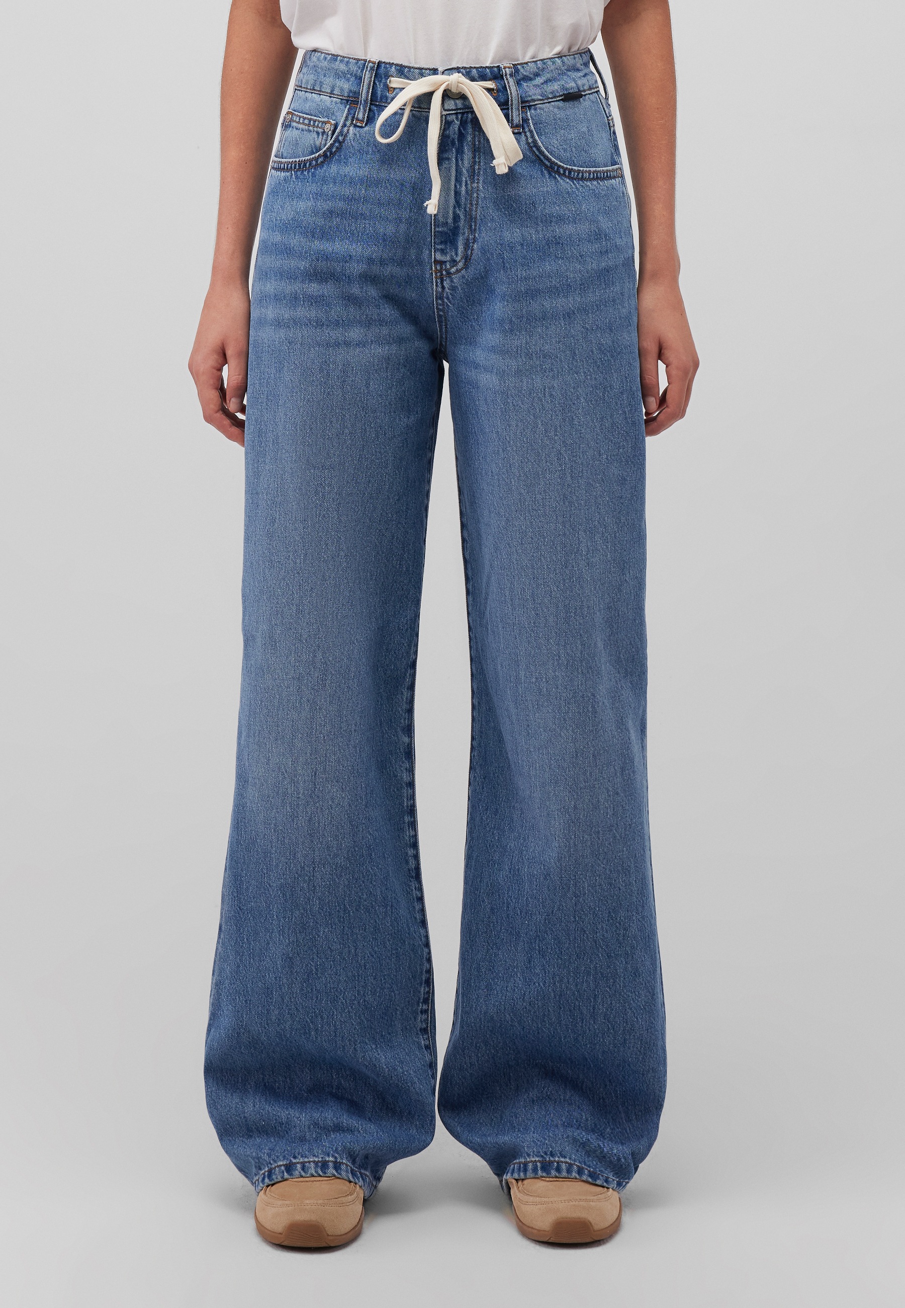Mavi Loose-fit-Jeans »MALIBU WITH BELT«, Loose Wide Leg Jeans