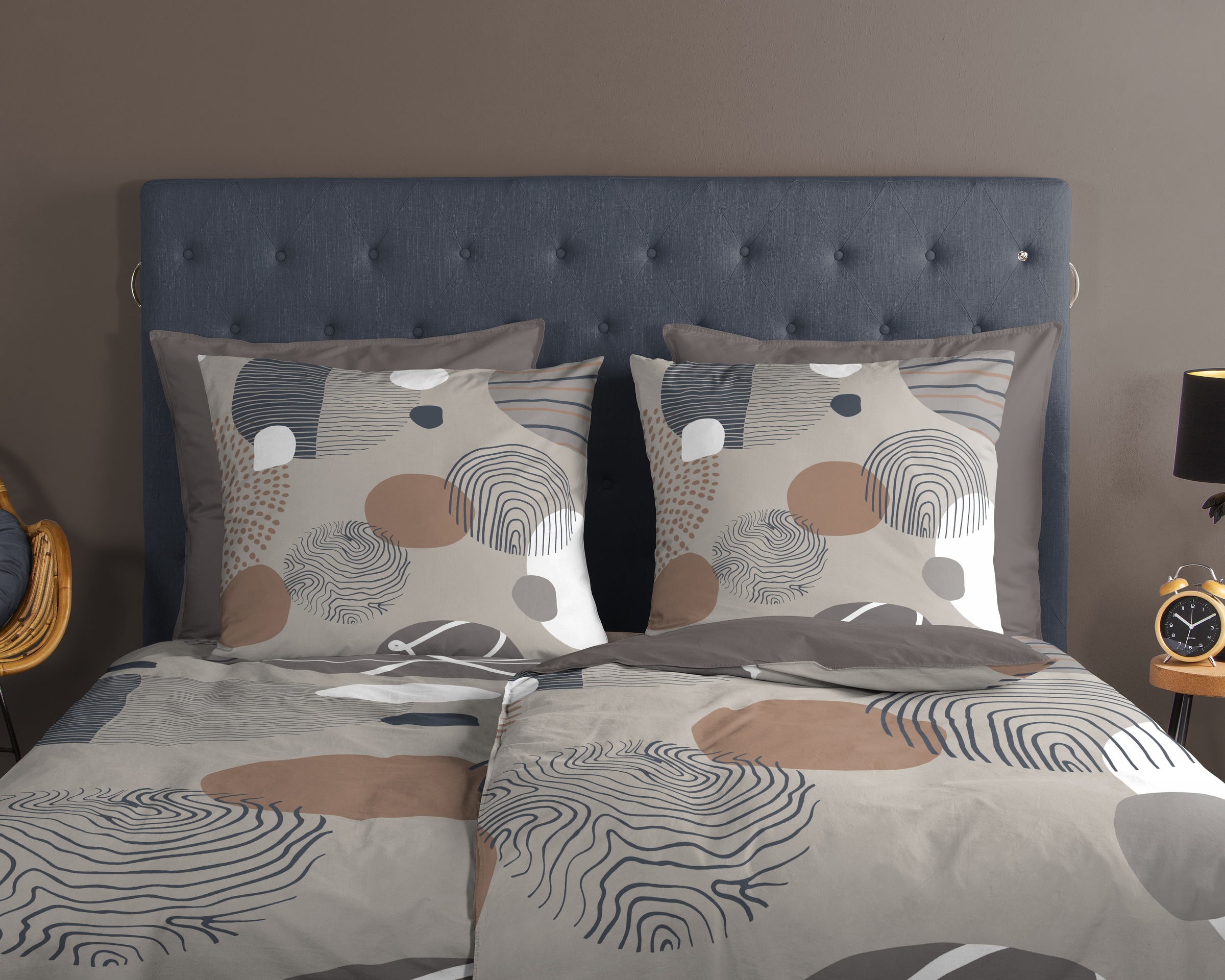 good morning Wendebettwäsche »Hendrik«, 100% Baumwolle, Renforcé, Reißverschluss, Wendeoptik, Modern, kreise