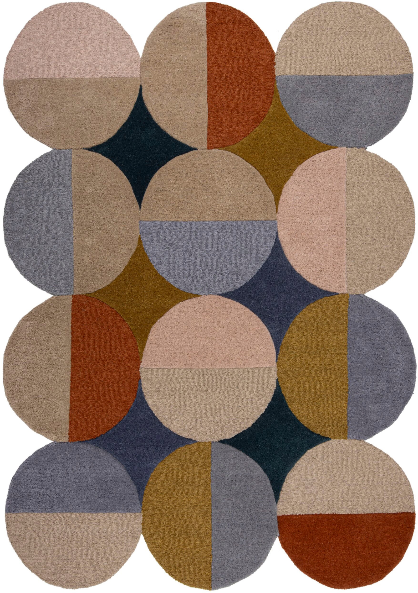 FLAIR RUGS Wollteppich "Mia Ellipse" rechteckig 12 mm Höhe mit gebogenem Zu günstig online kaufen