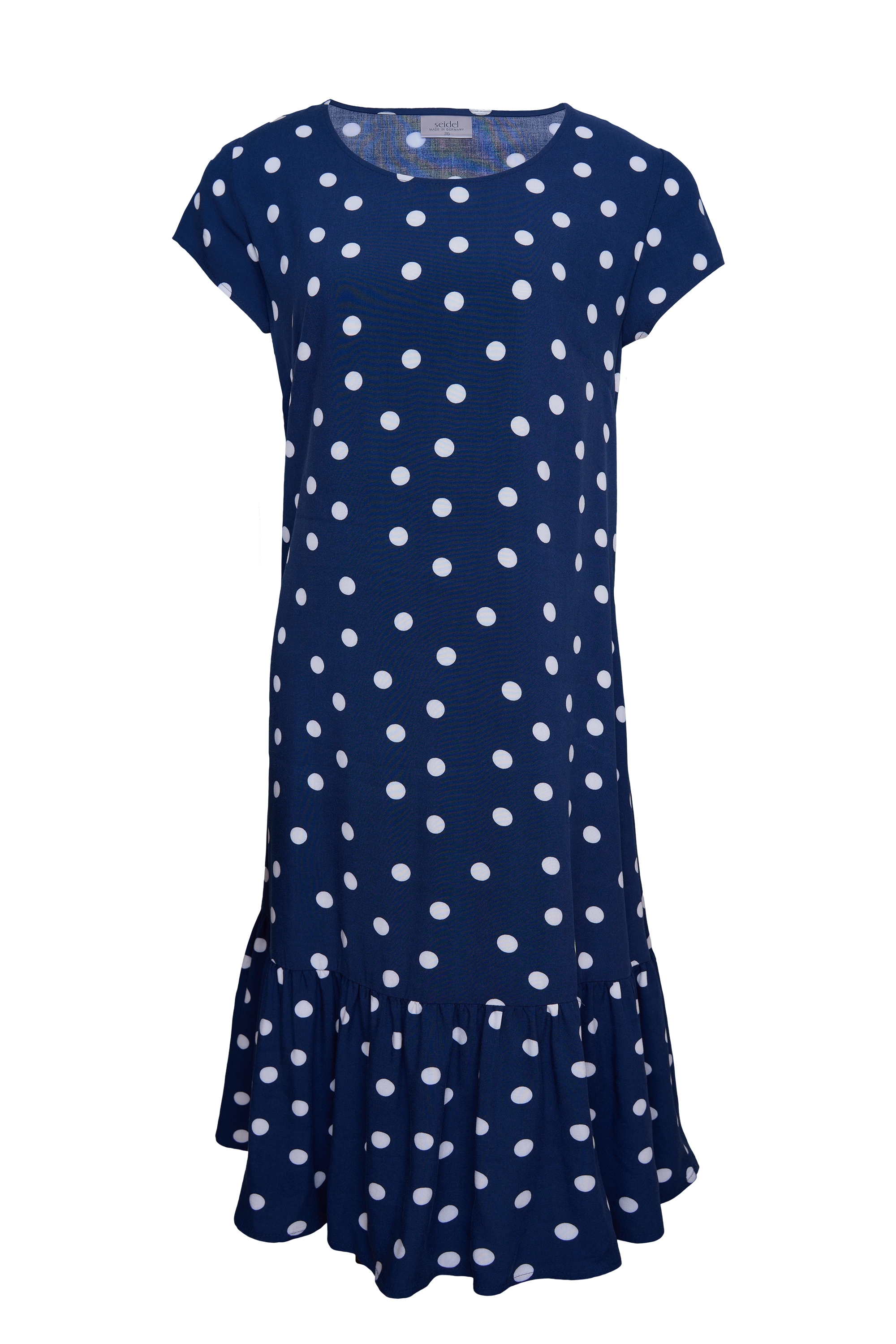 Seidel Moden Druckkleid Ohne Taschen gepunktet- aus Viskose - MADE IN GERMANY