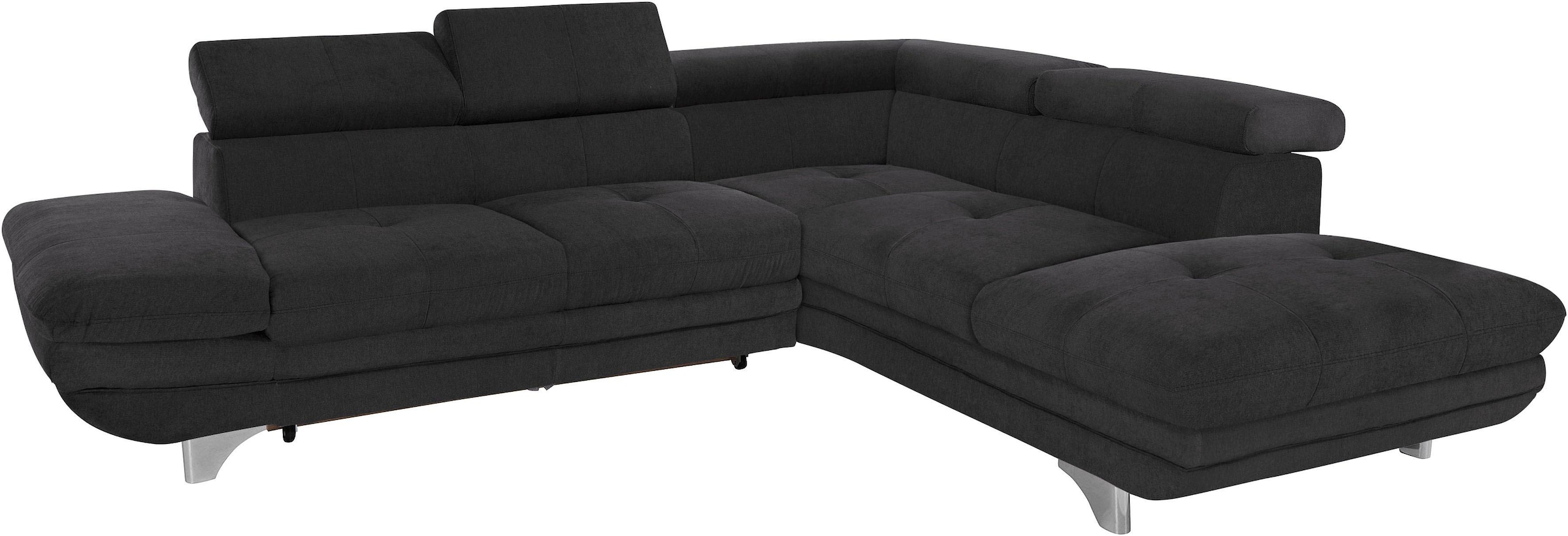 COTTA Ecksofa "Enterprise L-Form" mit Arm- & Kopfteilverstellung, wahlweise mit Schlaffunktion