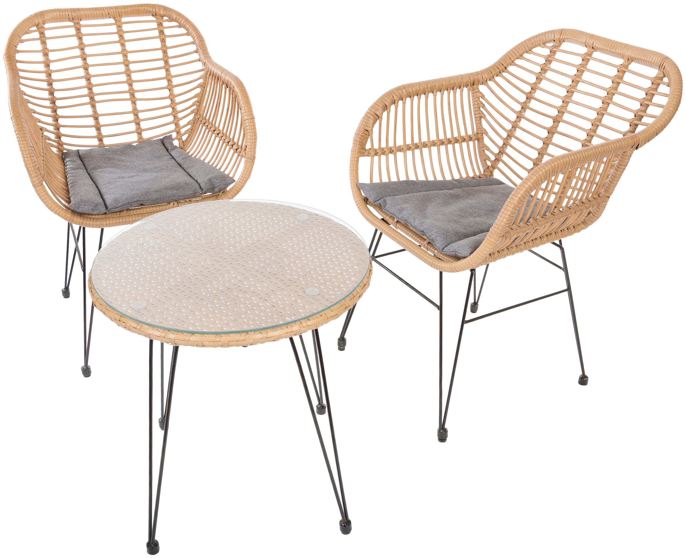 my Flair Gartenlounge-Set 3 Stk. tlg. 2 Stühle, 1 Tisch günstig online kaufen
