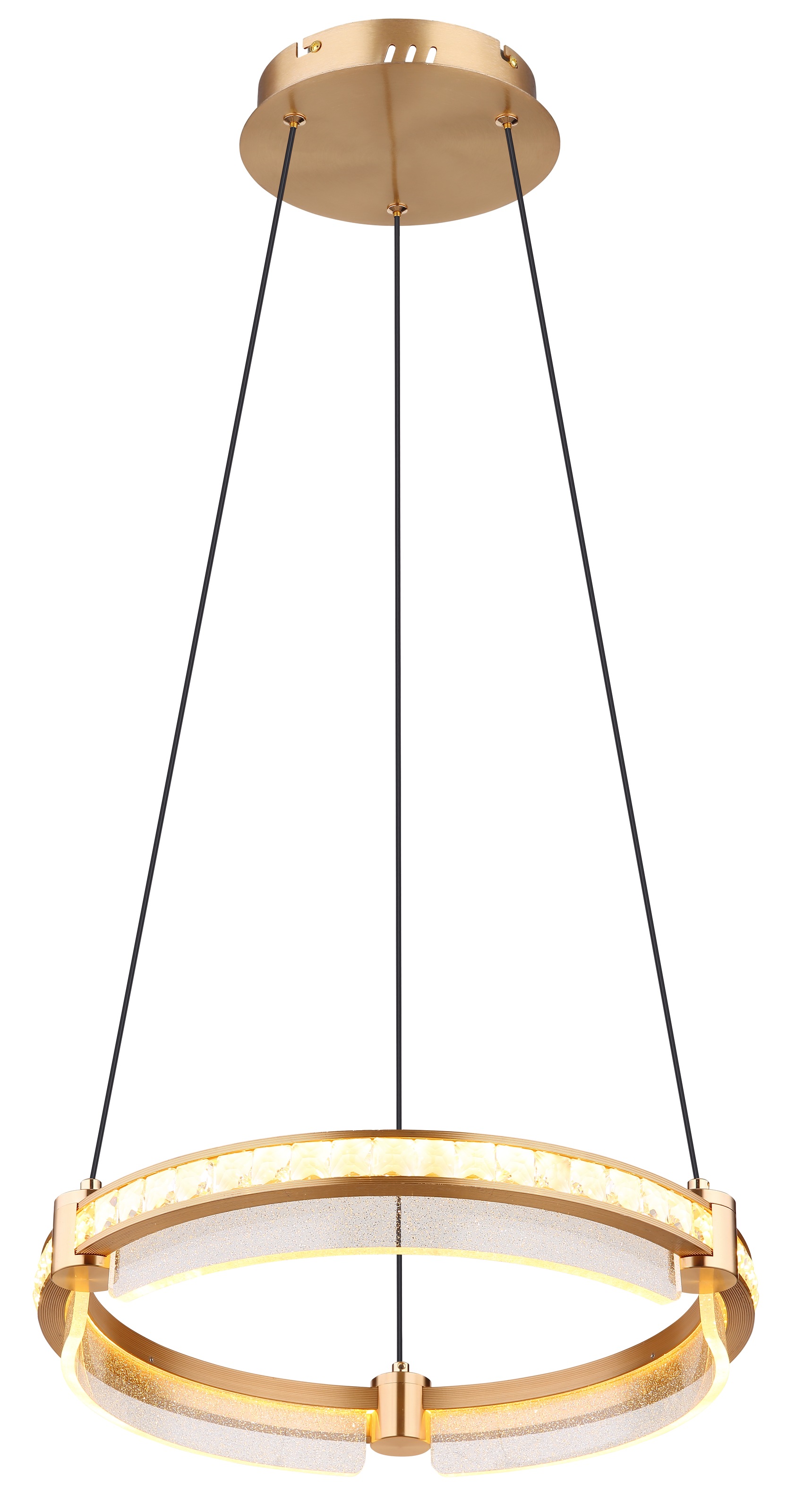 GLOBO LIGHTING Hängeleuchte »BLONDIE« LED-Modul 1 Stk. Hängeleuchte Gold, Kristalle/Acryl klar, dimmbar, LED 36W
