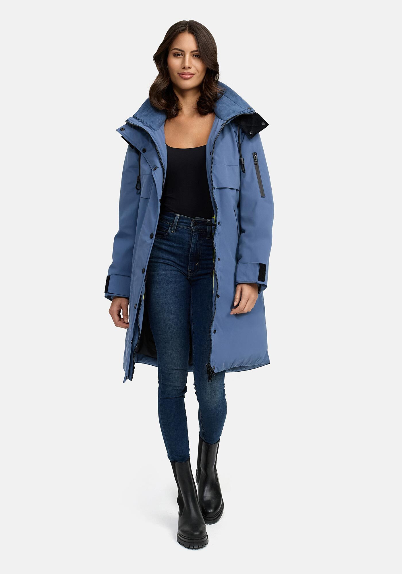 Marikoo "Anoukaa" langer Parka mit abnehmbarer Kapuze
