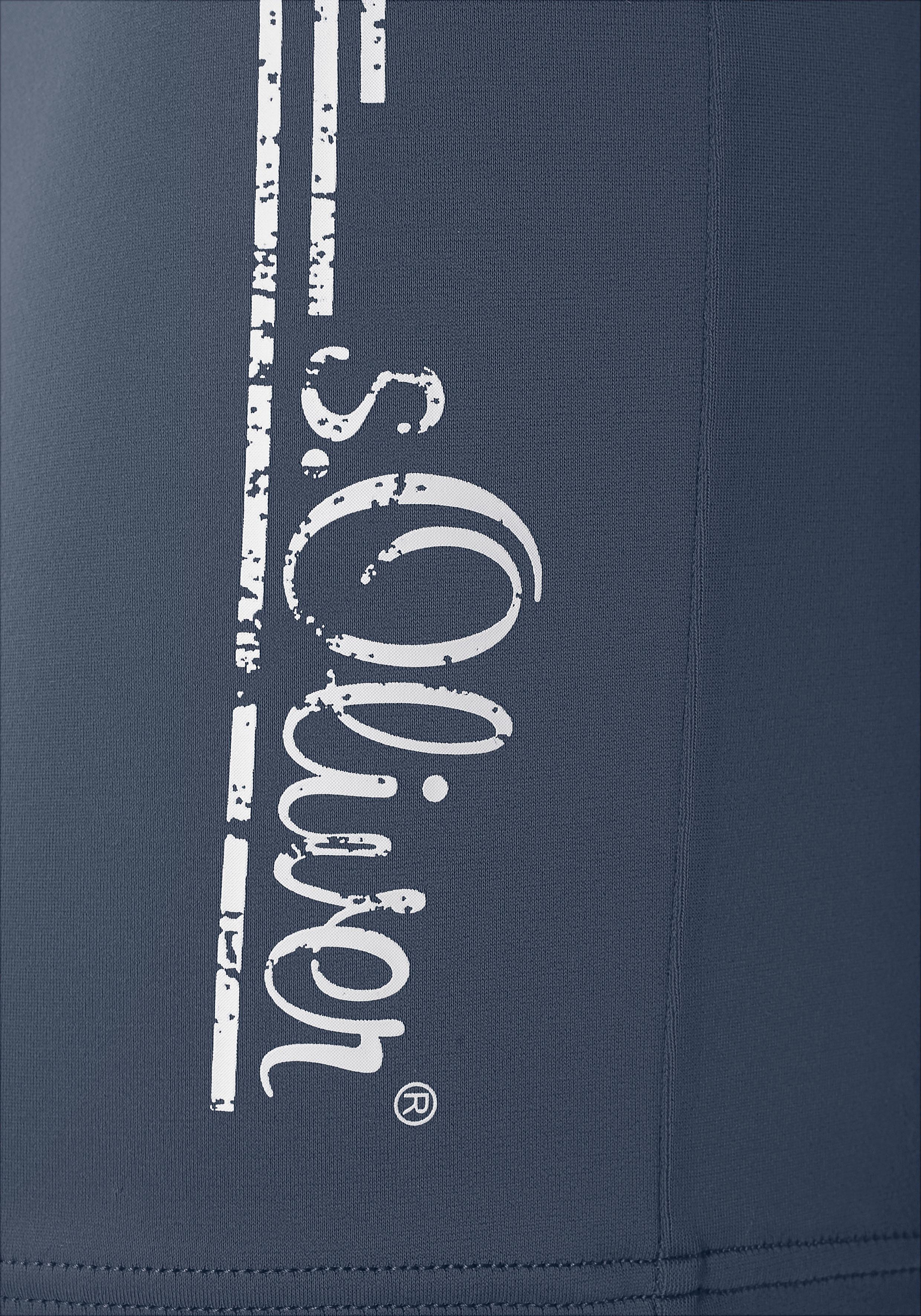 Thumbnail - s.Oliver Boxer-Badehose mit Logoschriftzug im coolen Used-Look