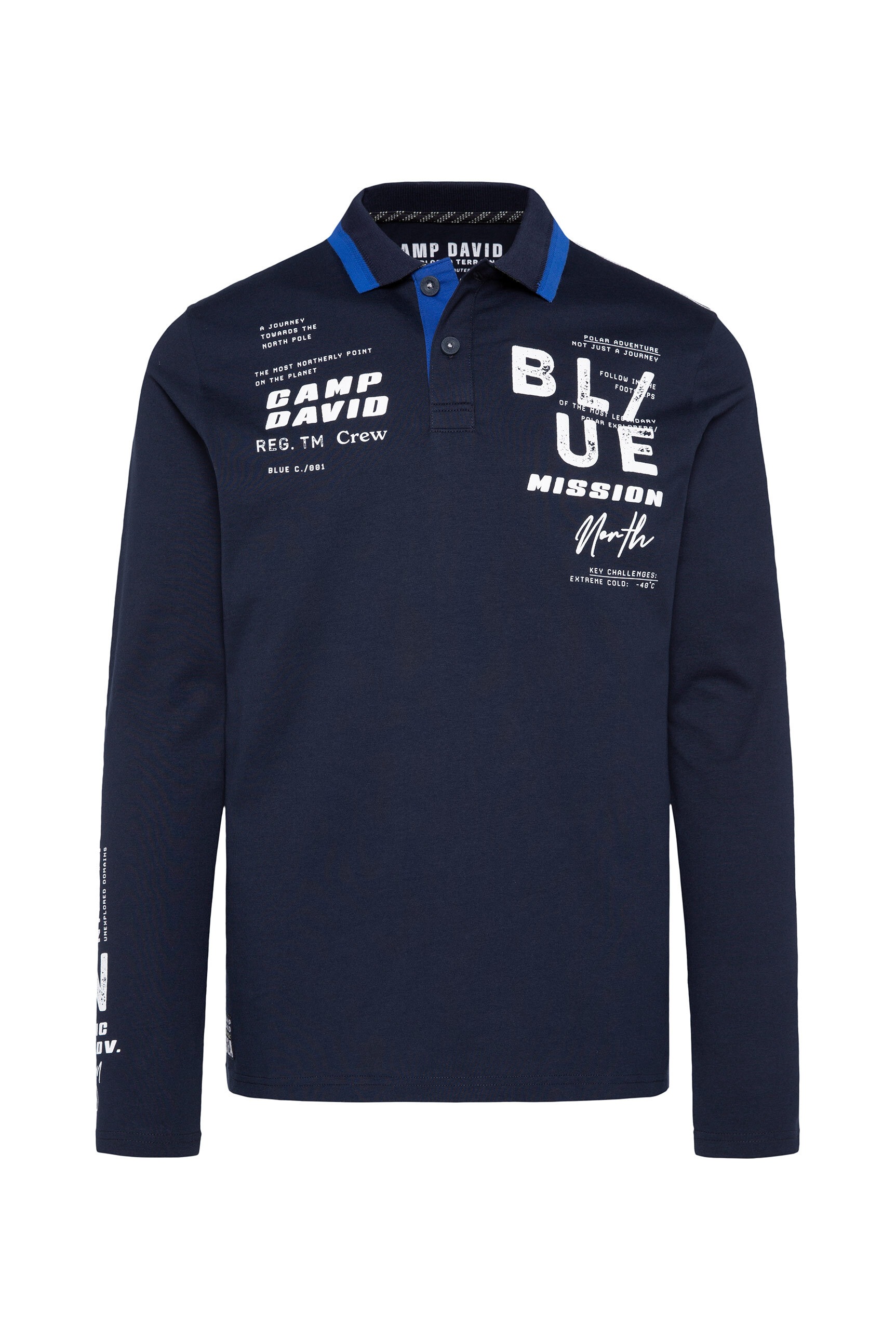 CAMP DAVID Langarm-Poloshirt, aus Baumwolle günstig online kaufen
