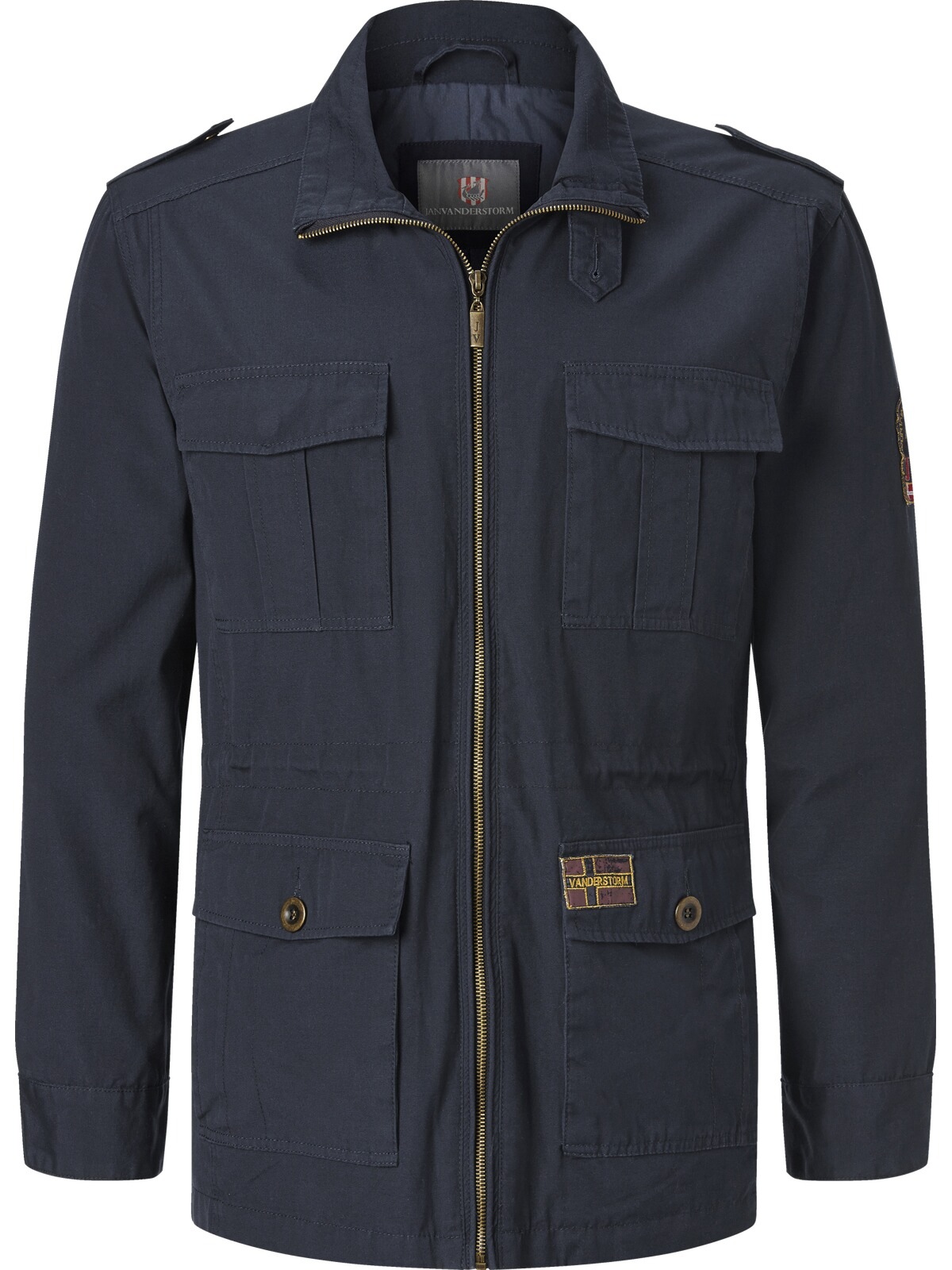 Jan Vanderstorm Fieldjacket »Fieldjacket BROR«, (1 St.), ohne Kapuze, in modischer Used-Optik