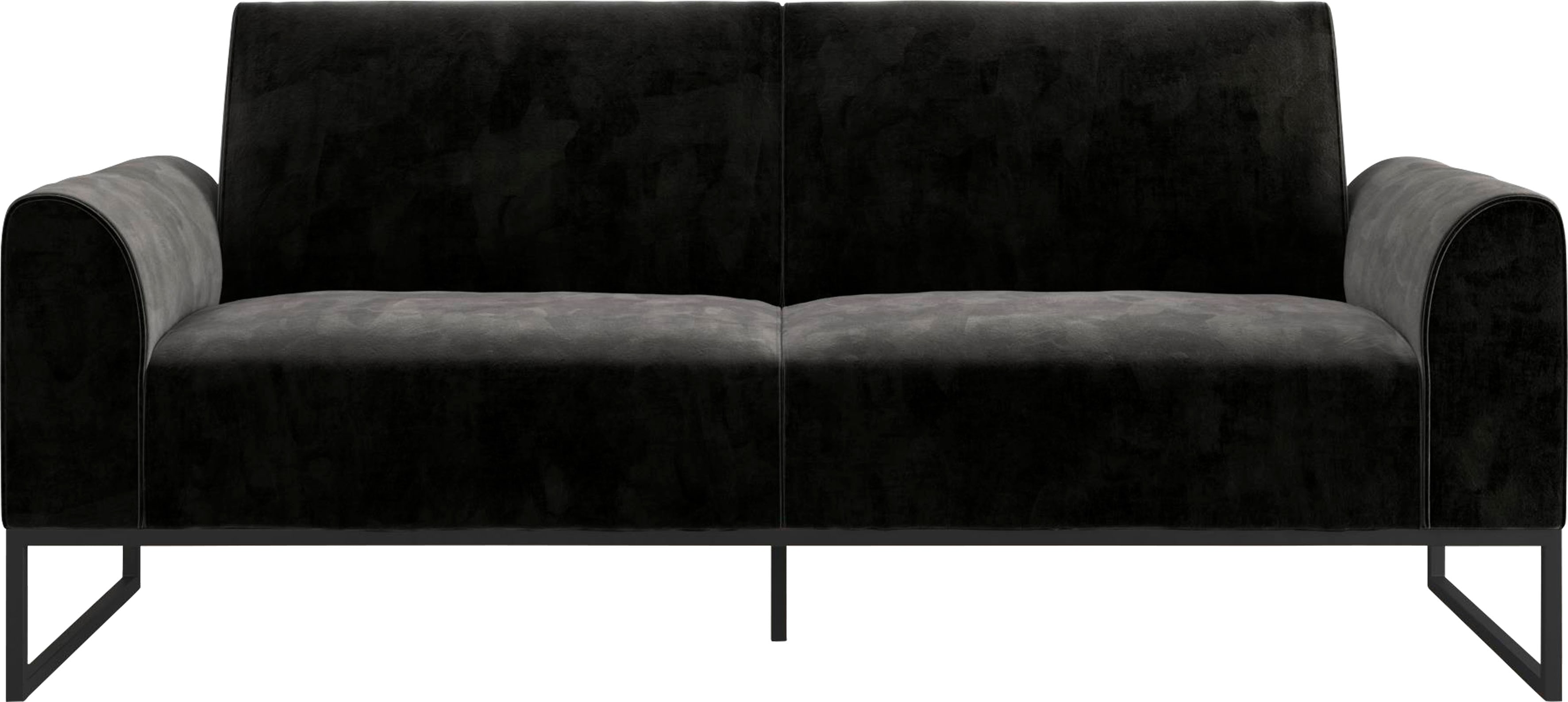 Dorel Home Schlafsofa "Adley" Veloursstoff, Schlaffunktion, Rückenlehne 2-teilig, Sitzhöhe 47,5 cm