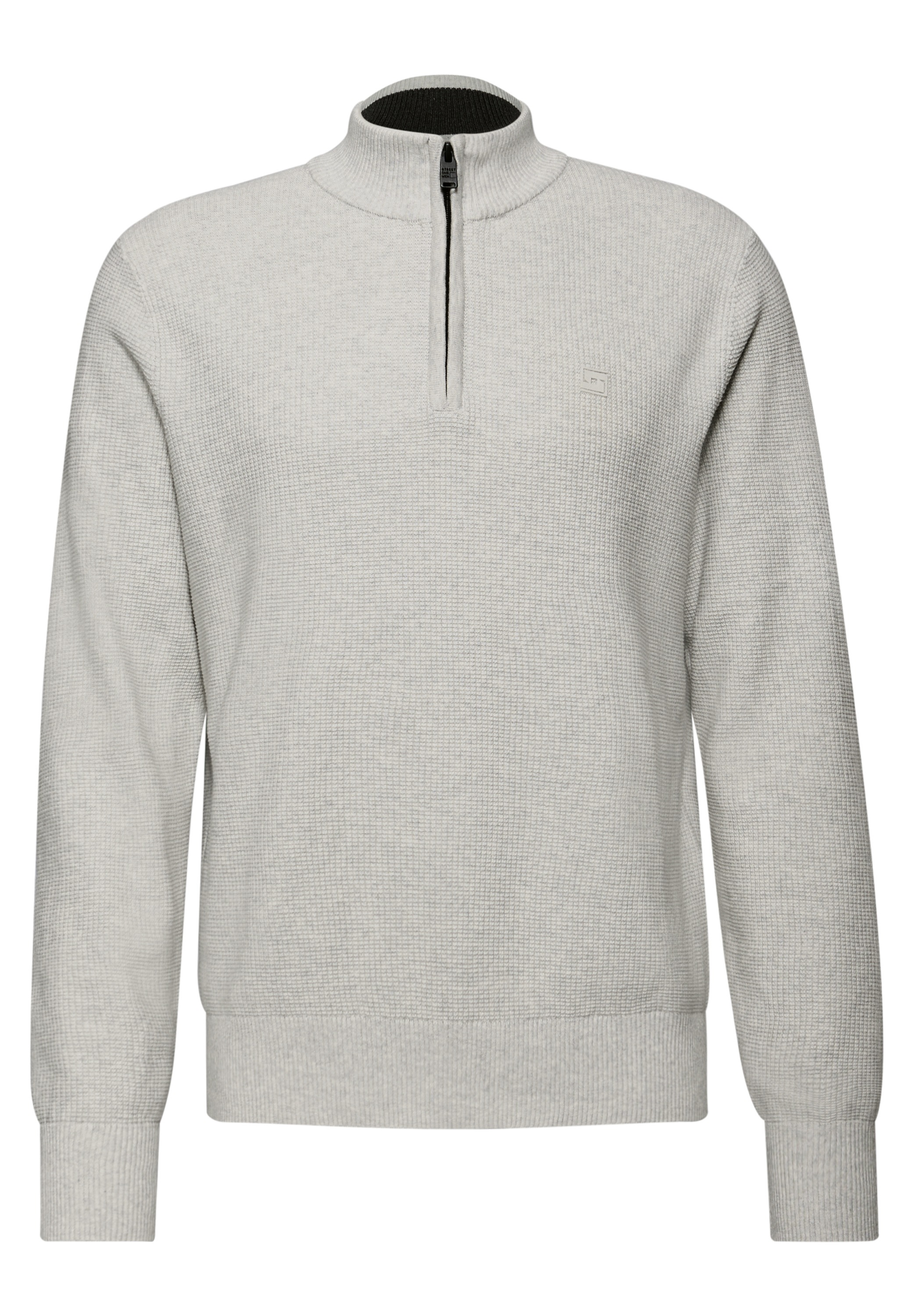 STREET ONE MEN Strickpullover, aus reiner Baumwolle