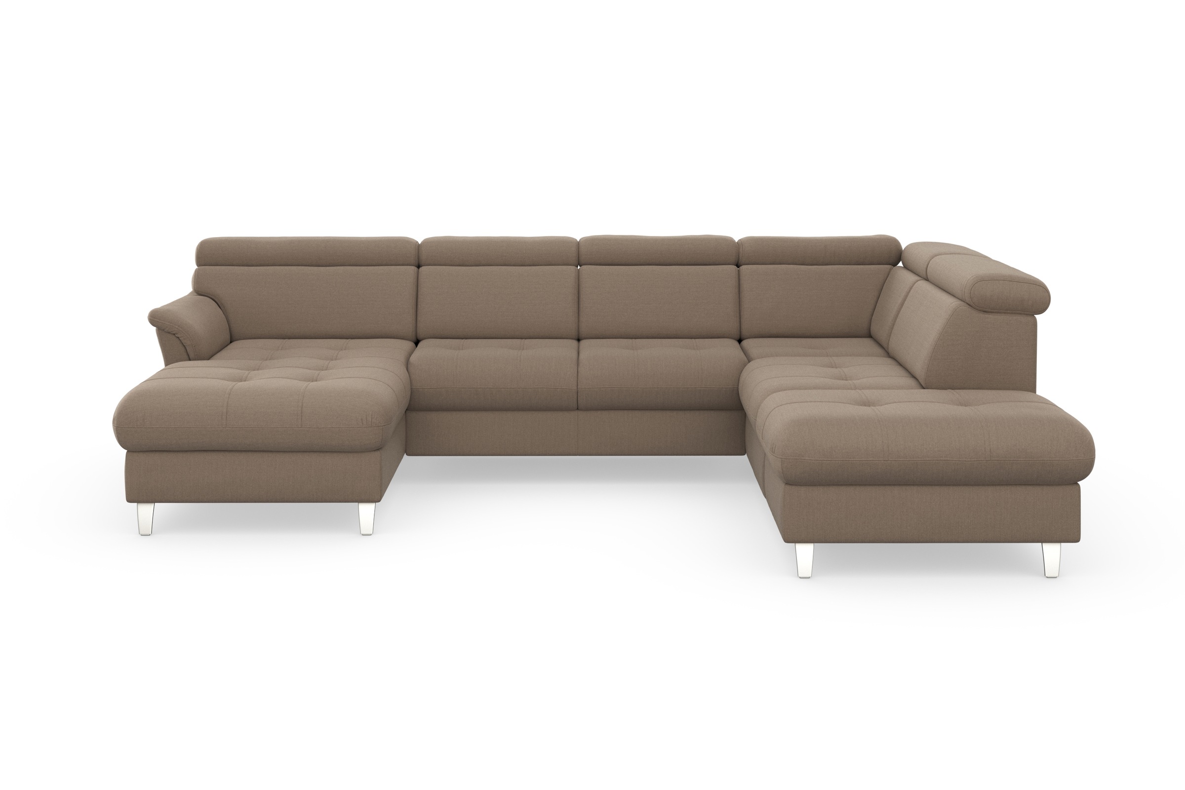 sit&more Wohnlandschaft »Marano U-Form«, inklusive Kopfteilverstellung, wahlweise mit Bettfunktion, Bettkasten