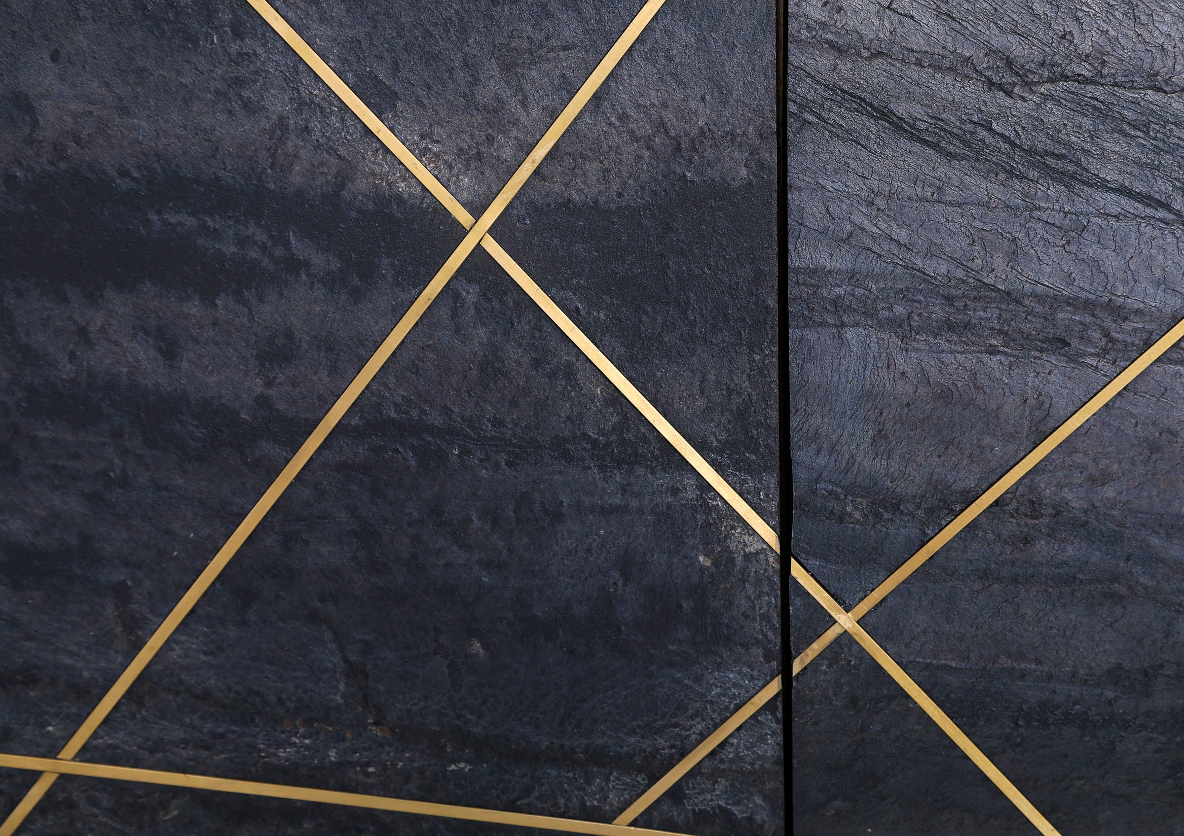 Gutmann Factory Sideboard »Lennon«, Kommode mit Echtsteinfurnier und Messingapplikationen