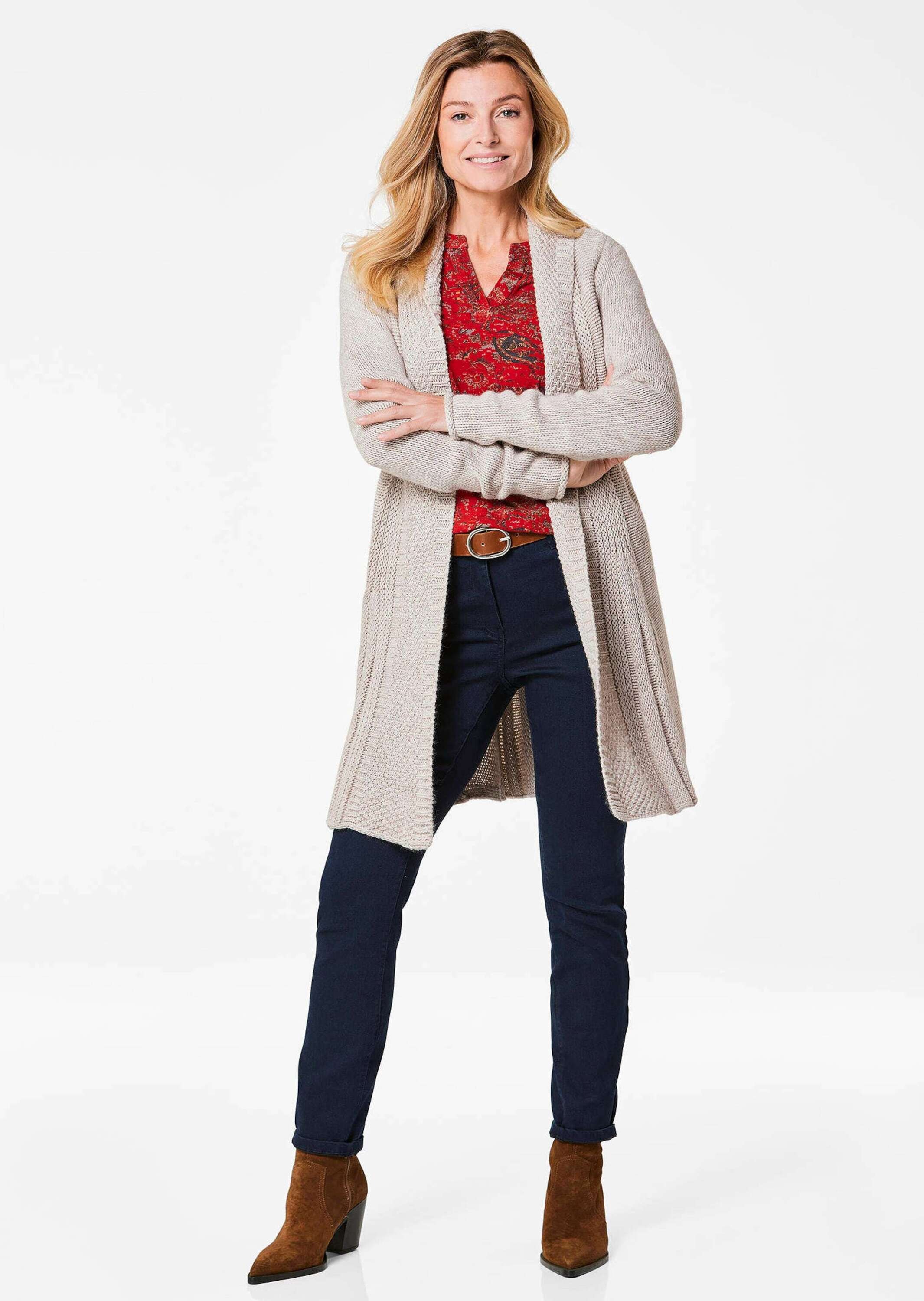 GOLDNER Strickjacke »Kurzgröße Supersofte ausgestellte Strickjacke« Ohne