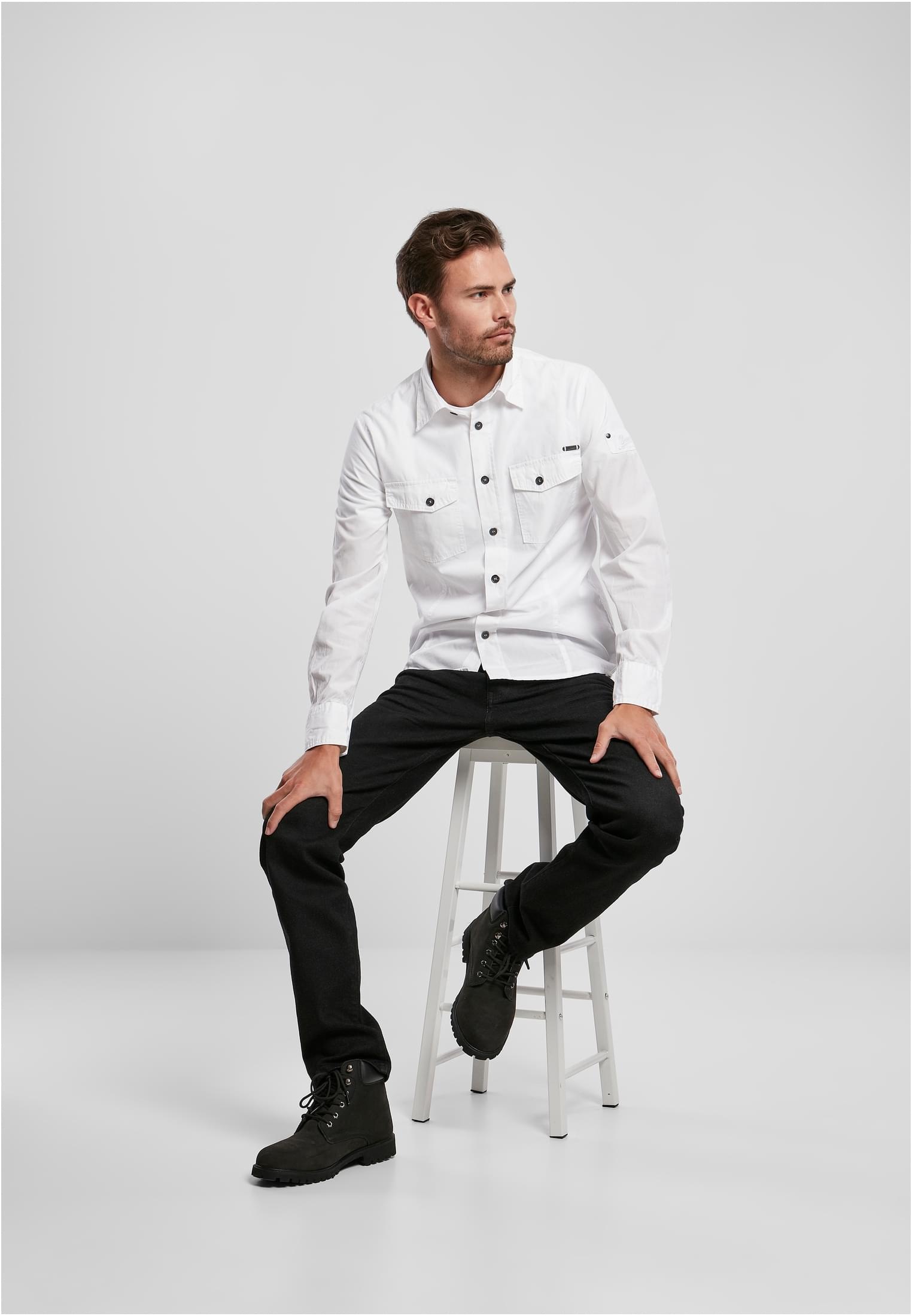 Brandit Langarmhemd »Brandit Herren Slim Worker Shirt«, (1 tlg.)