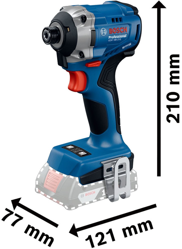 Bosch Professional Akku-Drehschlagschrauber »»GDR 18V-215««, in L-BOXX 136, ohne Akku, ohne Ladegerät