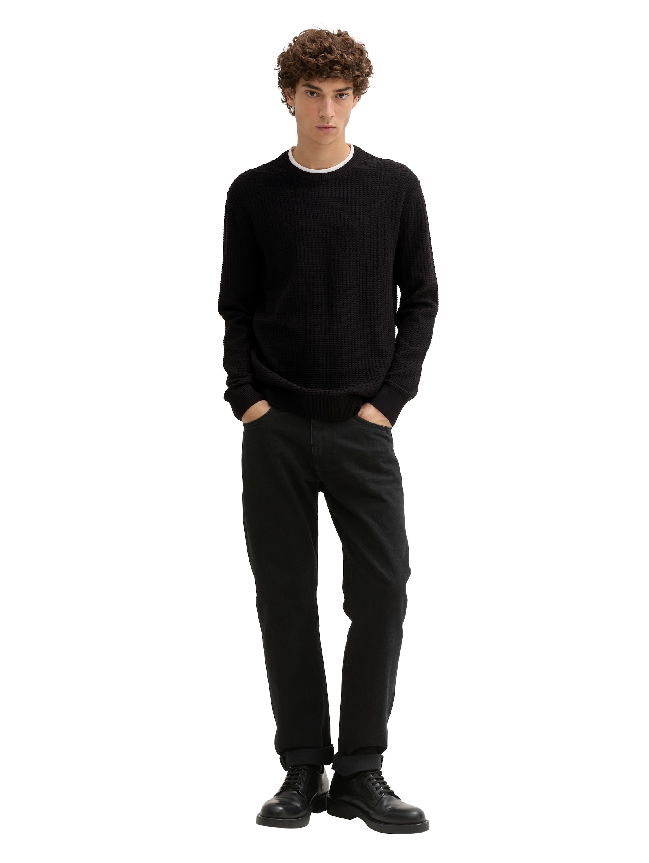 TOM TAILOR Denim Strickpullover, in 2-in-1-Look