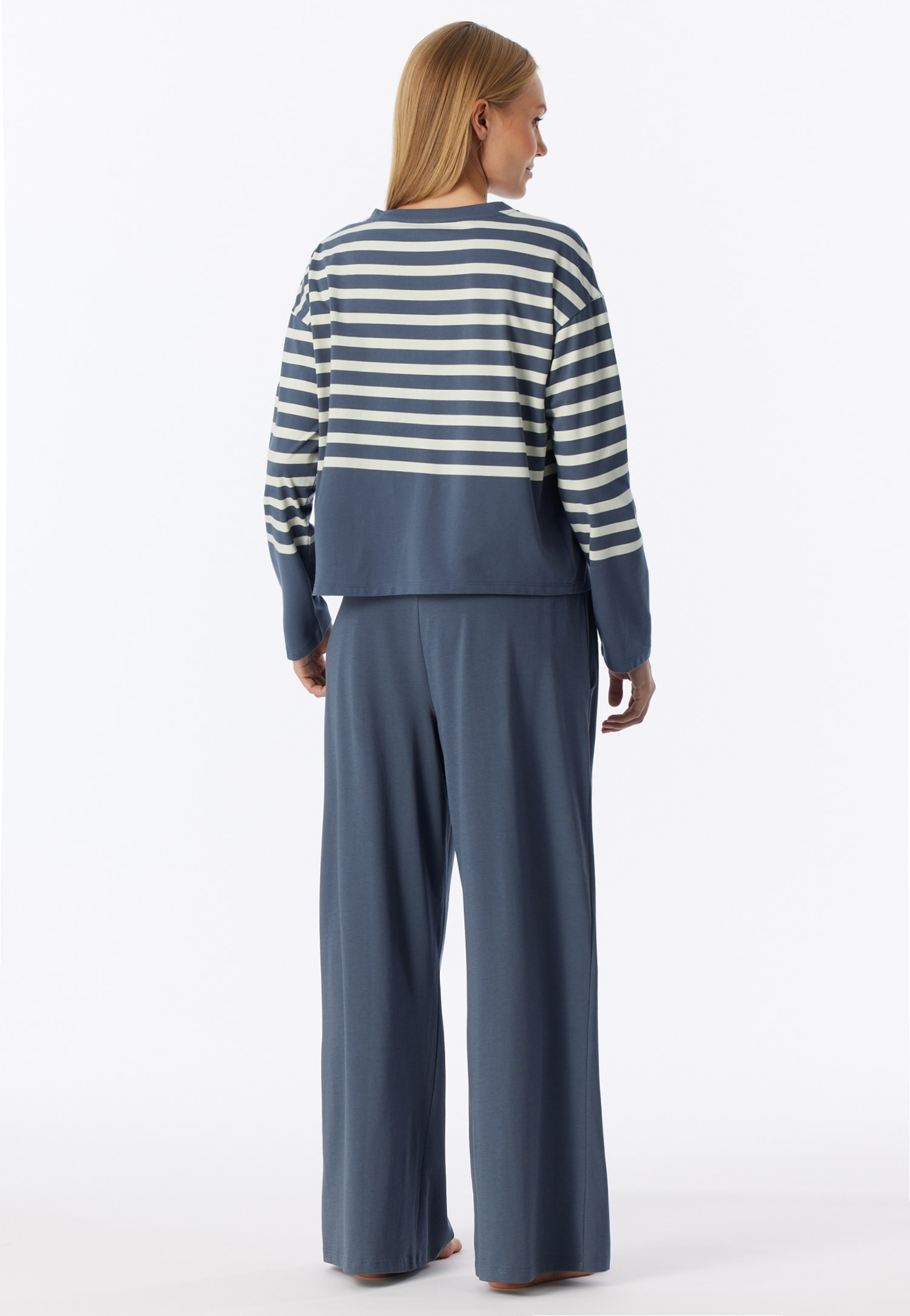 Schiesser Schlafanzug »Casual Nightwear« mit seitlichen Taschen, Rundhalsausschnitt