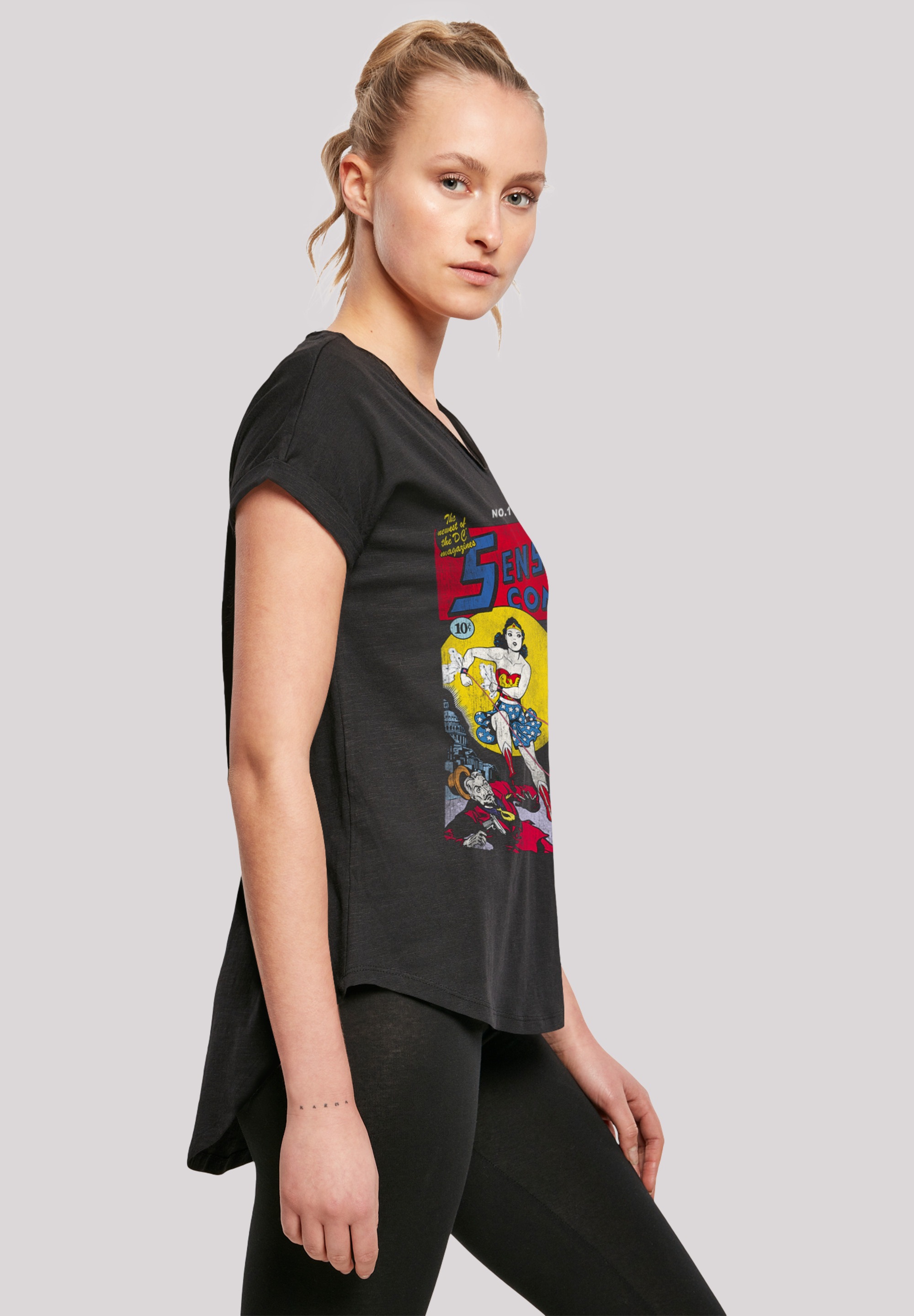 F4NT4STIC T-Shirt »Wonder Woman Sensation Comics«, Damen,Premium Merch,Lang,Longshirt,Bedruckt