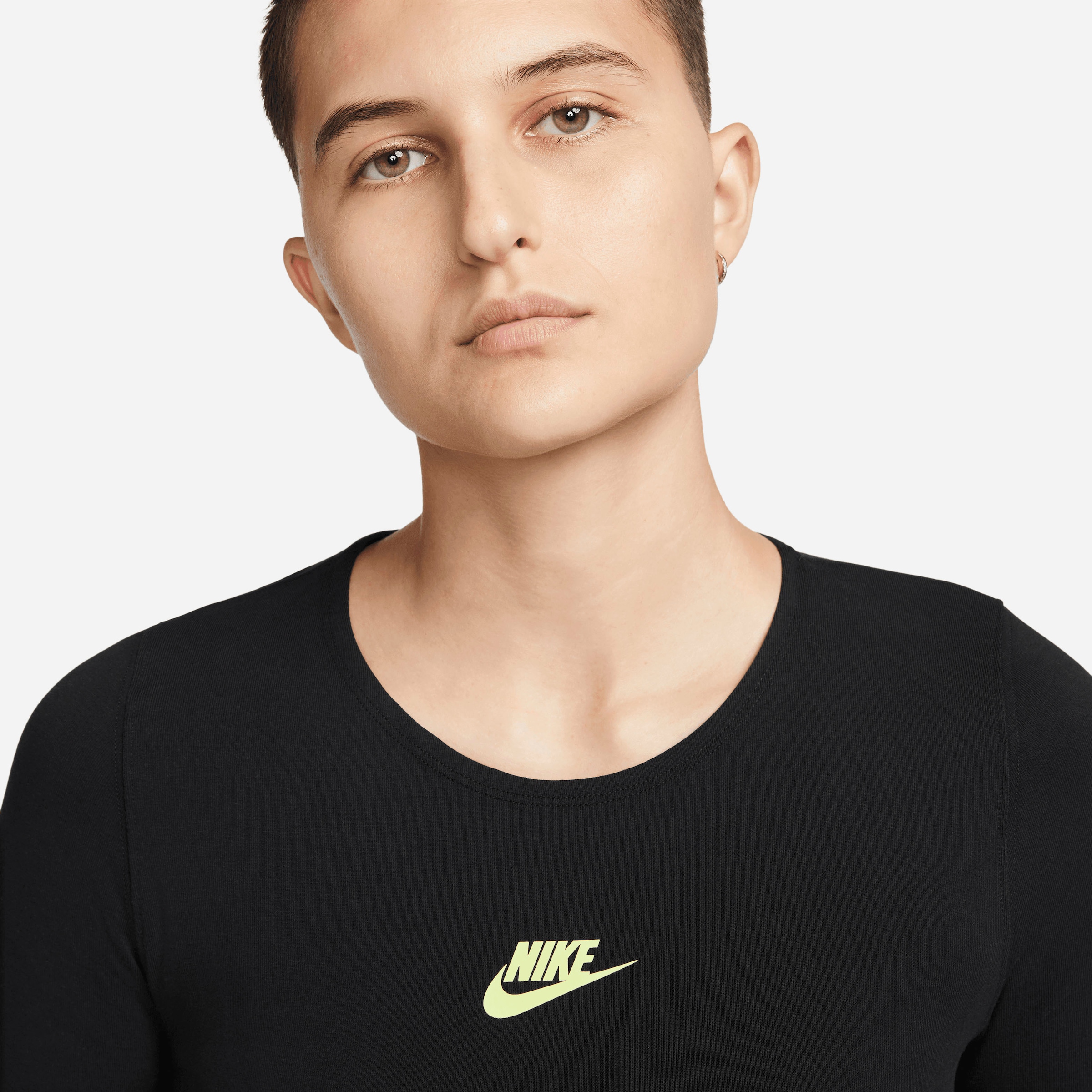 Nike Sportswear Langarmshirt »W NSW LS CROP TOP DNC« bestellen | BAUR | Rundhalsshirts