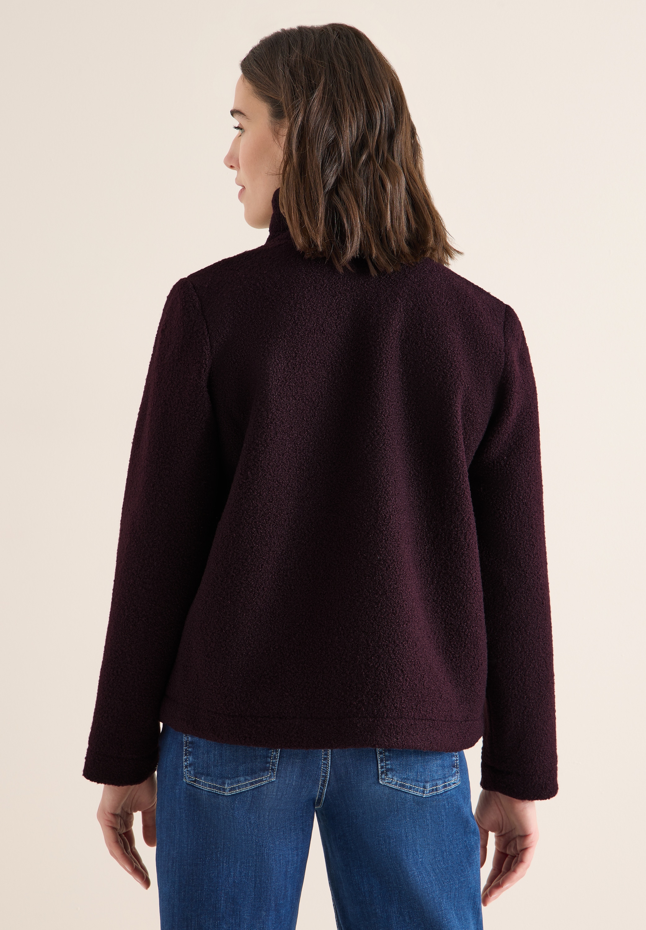 Cecil Fellimitatjacke ohne Kapuze mit Stehkragen