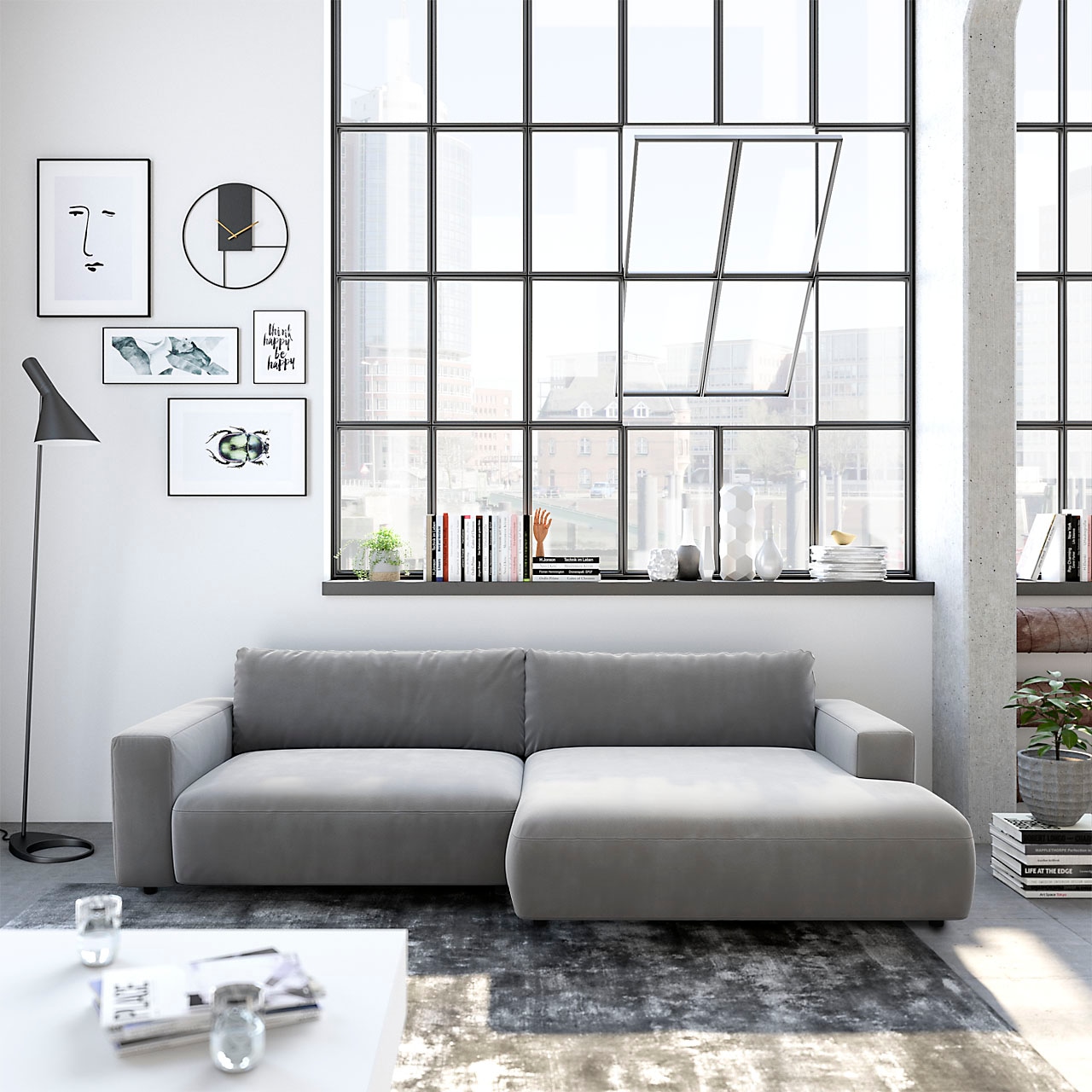 Musterring Ecksofa "LUCIA zeitlos, bequem, schöne Detailverarbeitung Breite 296cm, L-Form"