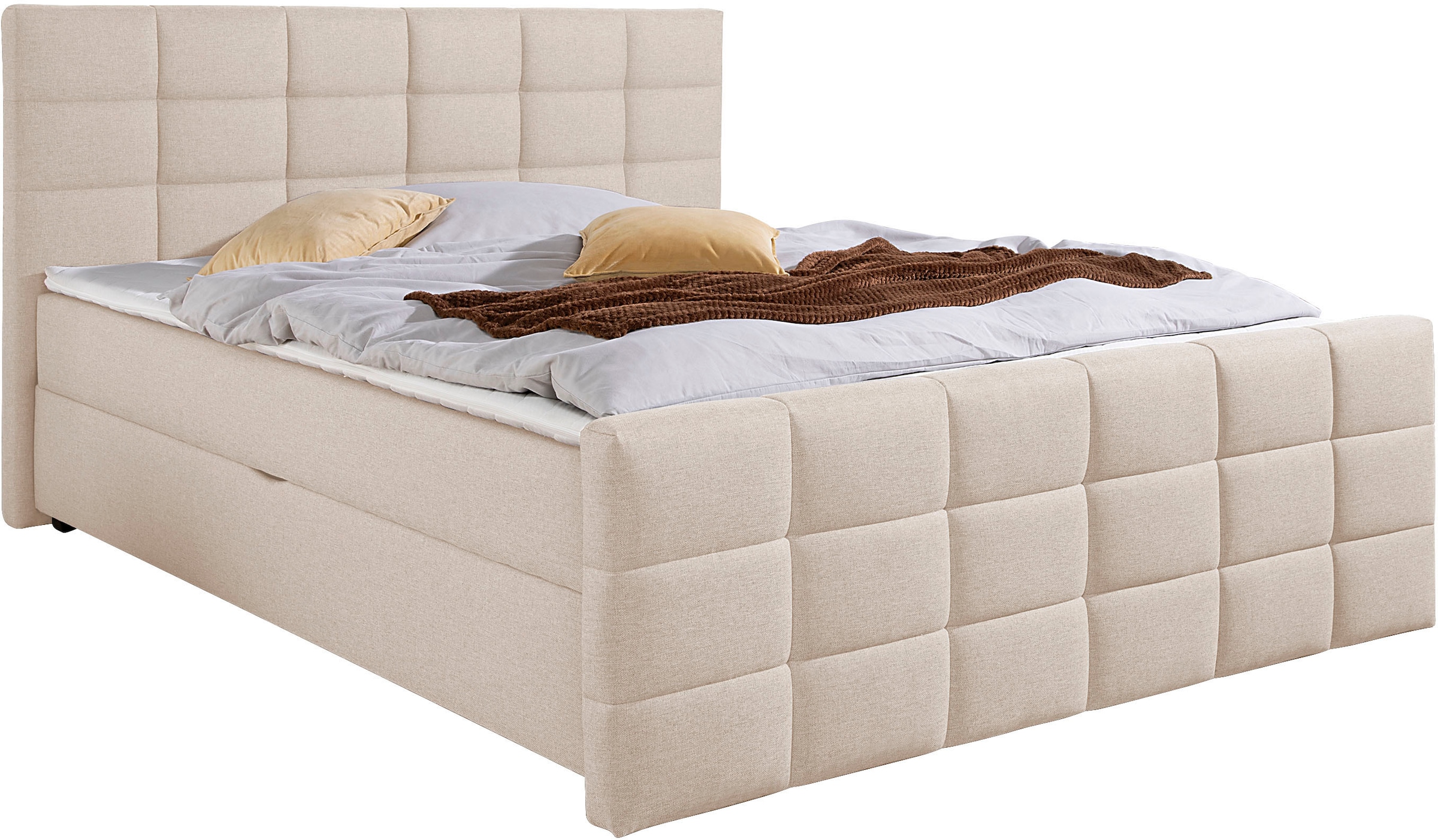 Home affaire Boxbett Boxbett mit Bettkasten und Fußteil, inkl. Topper