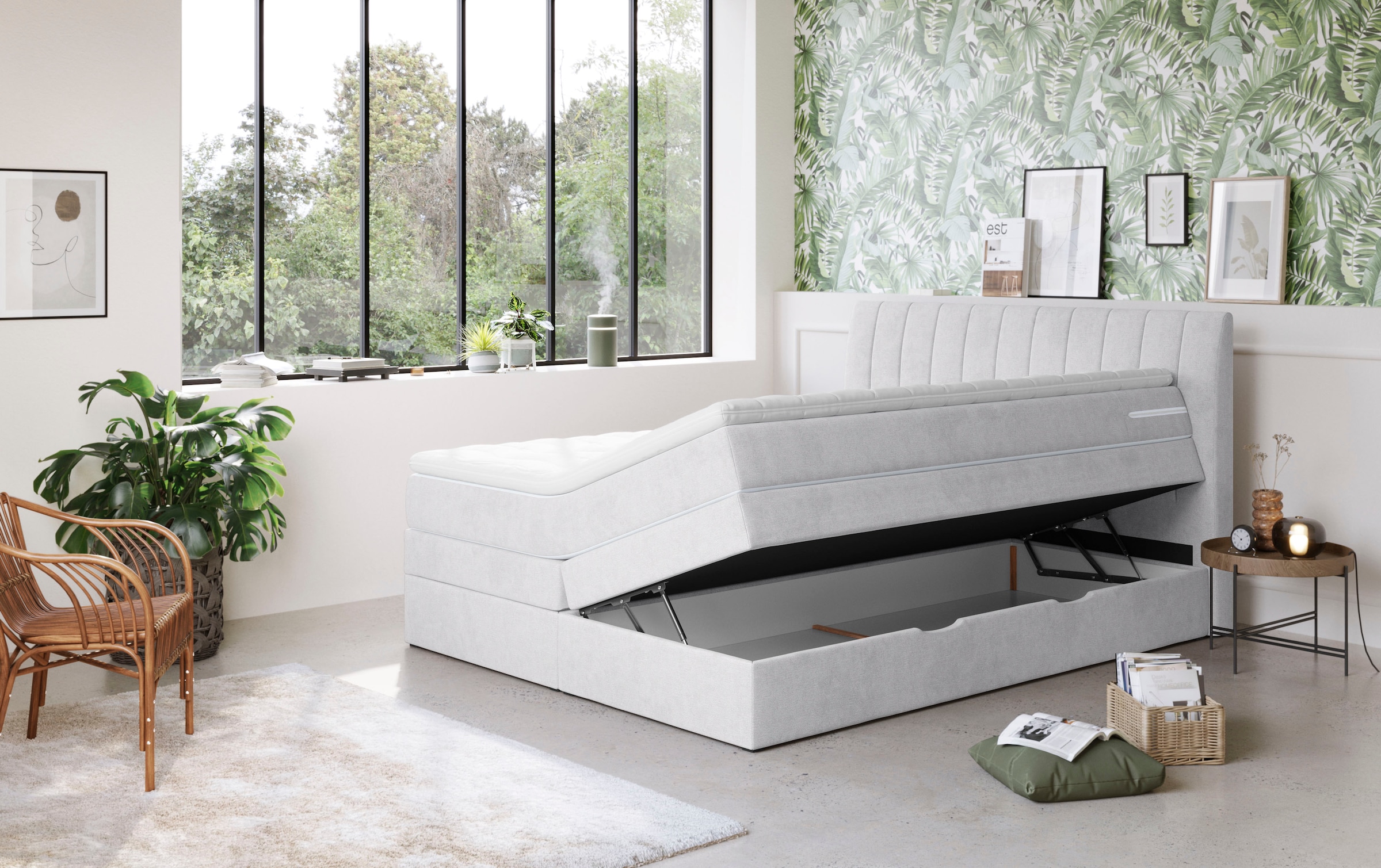COTTA Boxspringbett »Shark inkl. Bettkasten und Topper«, erhältlich in den Breiten 140x200cm, 160x200cm und 180x200cm