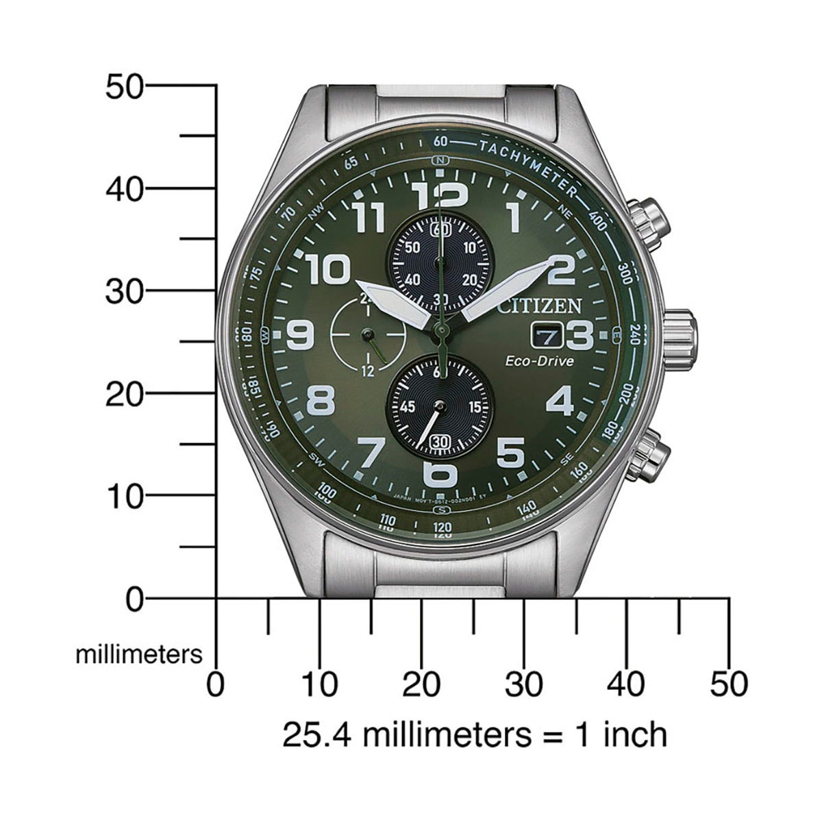 Citizen Chronograph, Armbanduhr, Herrenuhr, Solar, Stoppfunktion, Edelstahlarmband