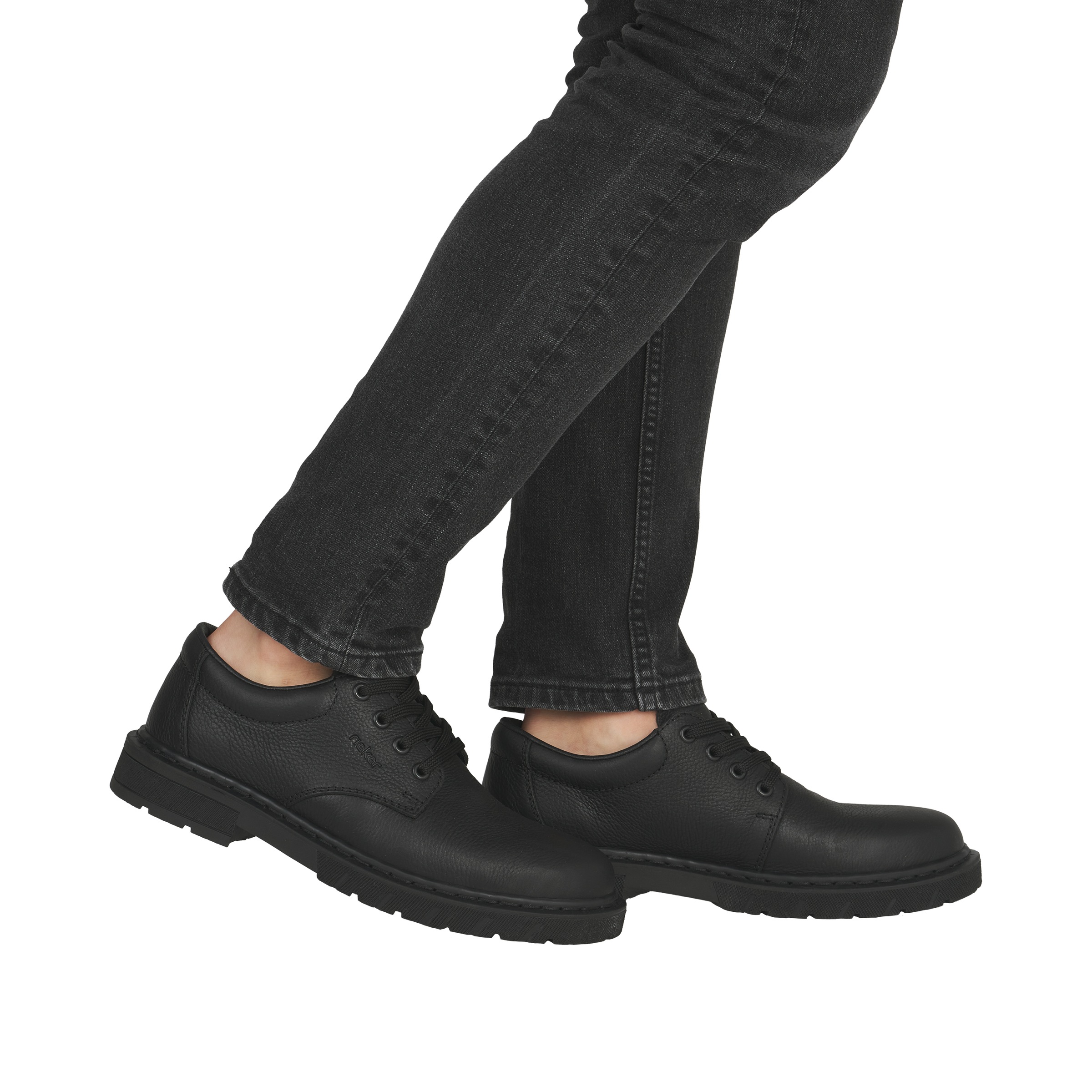 Rieker Schnürschuh, Halbschuh, Basic-Schnürer, mit Profilsohle und Lederinnensohle