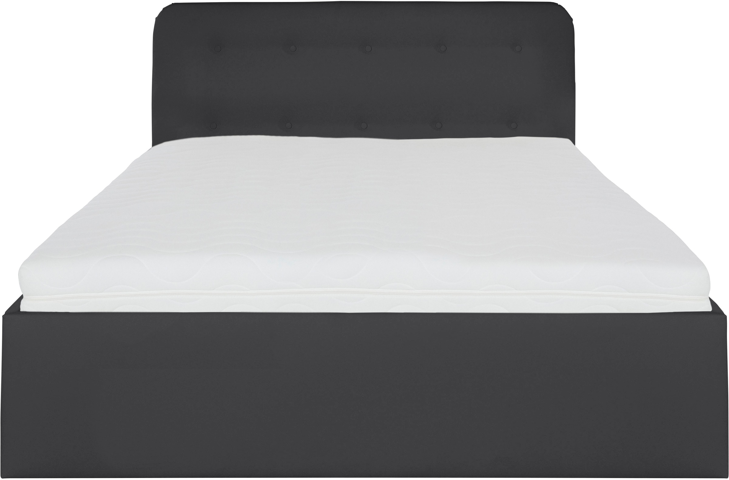 Polsterbett "Rostock", schwarz, L:210cm, Bezug 100% Polyurethan, Polsterung: Polsterwatte, Material Gestell: gepolsterter Holzwerkstoff, WESTFALIA SCHLAFKOMFORT, Betten, Polsterbett, auch mit Stauraum und Kopfteilverstellung erhältlich 10