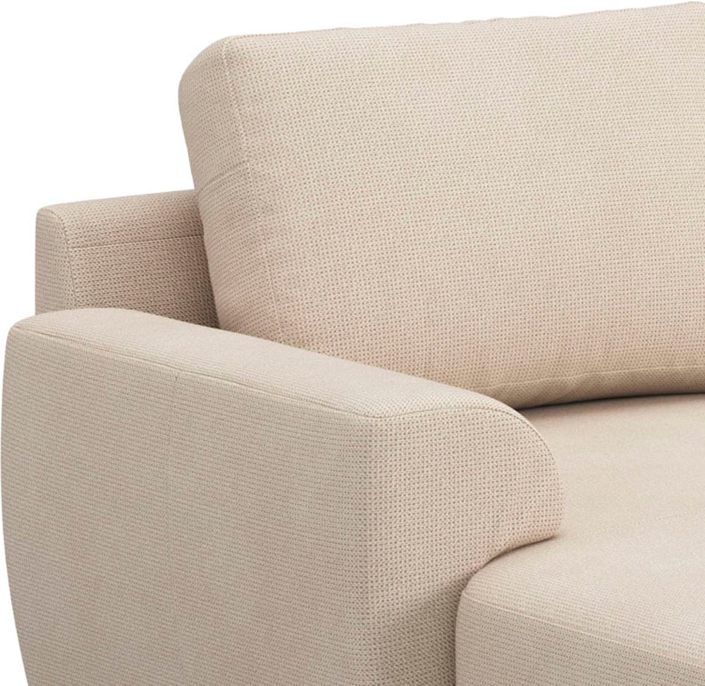 COTTA Wohnlandschaft »Drift U-Form Recamiere, Breite 327 cm« optional auch mit Schlaffunktion, Wellenunterfederung