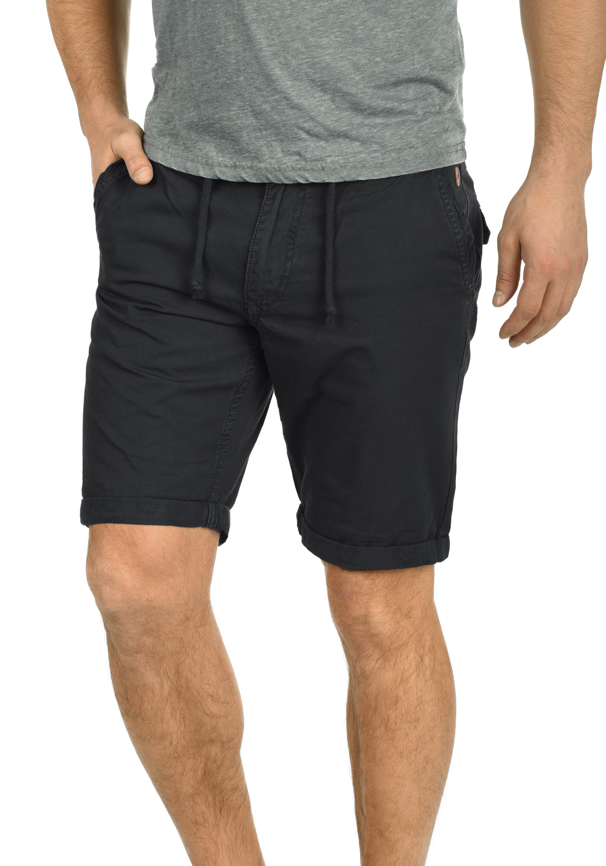 Blend Chinoshorts "BHClaudio" Chino Shorts mit Print am Saumumschlag günstig online kaufen
