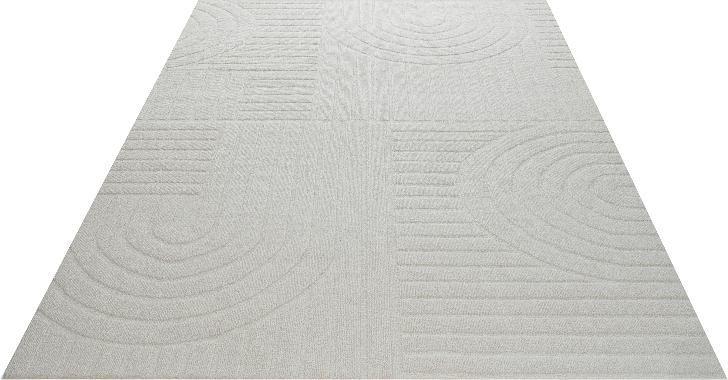 OTTO home Teppich »Neele, Boho-Design, Hoch-Tief, waschbar« rechteckig 12 mm Höhe 3D Optik, Skandinavisch, Designteppich, Wohnzimmer, Schlafzimmer