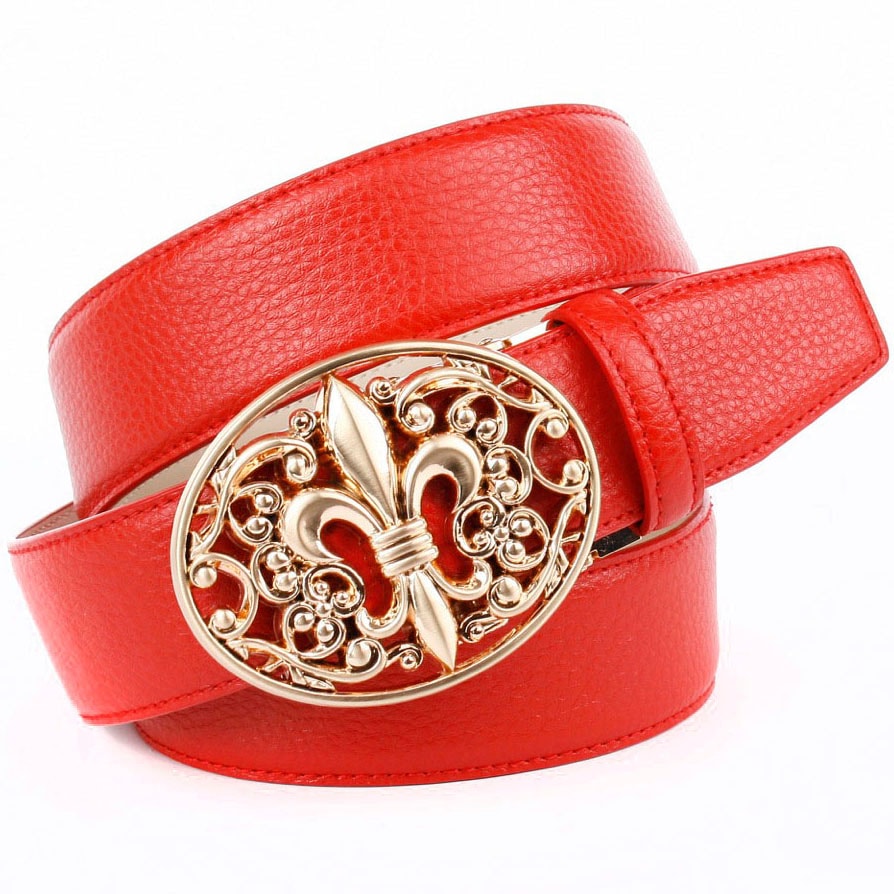 Anthoni Crown Ledergürtel, mit Lilien Emblem online bestellen | BAUR